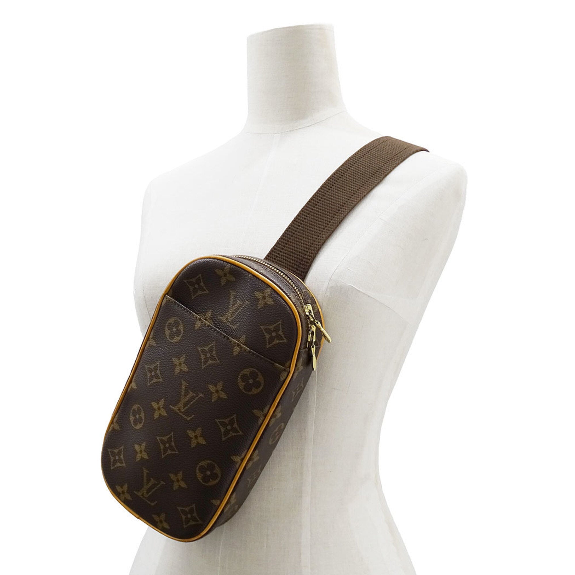 Louis Vuitton Brown Galle Monogram Monogram Handbag Pochette Shoulder Bag (Pre-Owned)