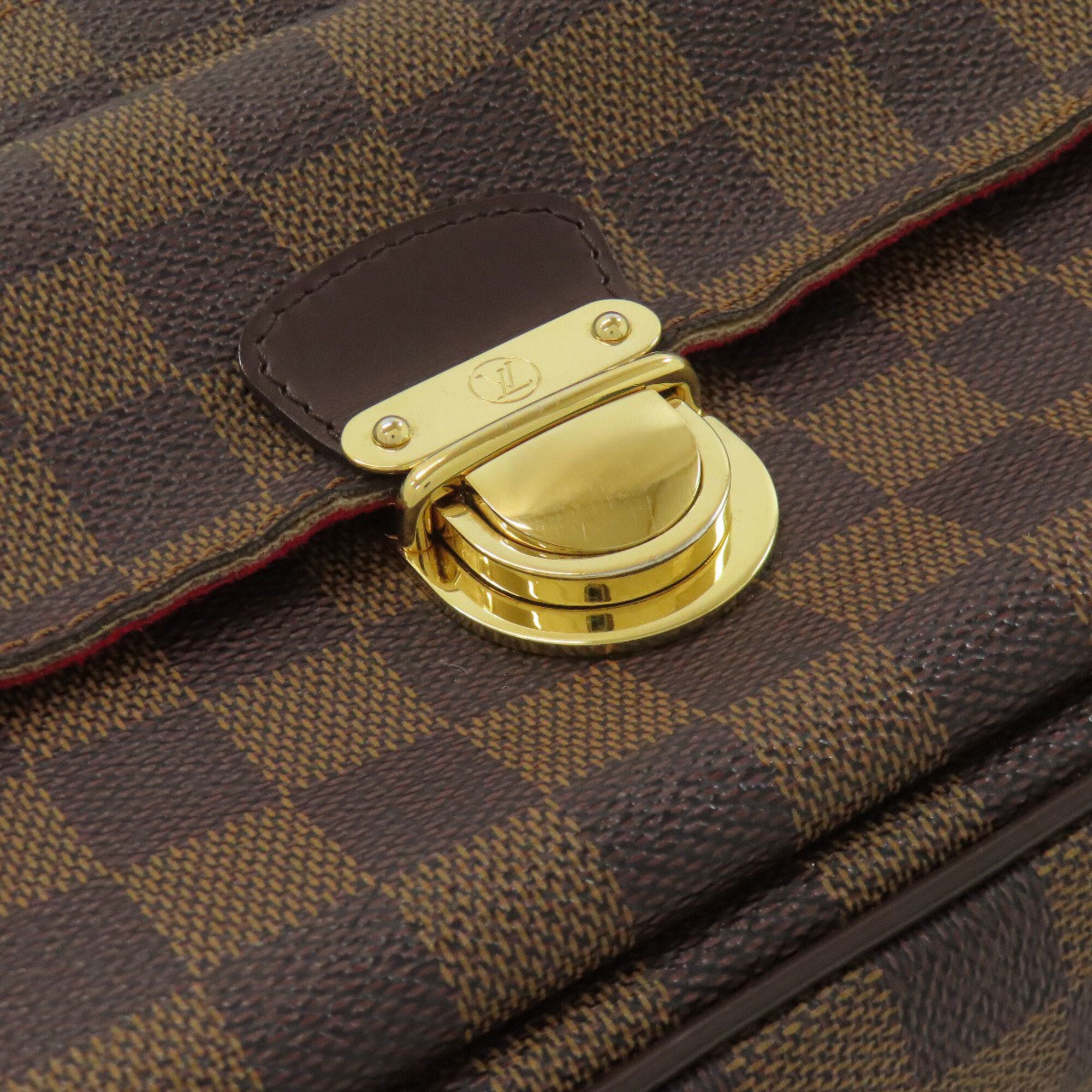 Louis Vuitton Damier Damier Canvas Ebene Damier Canvas Shoulder Bag (Pre-Owned)
