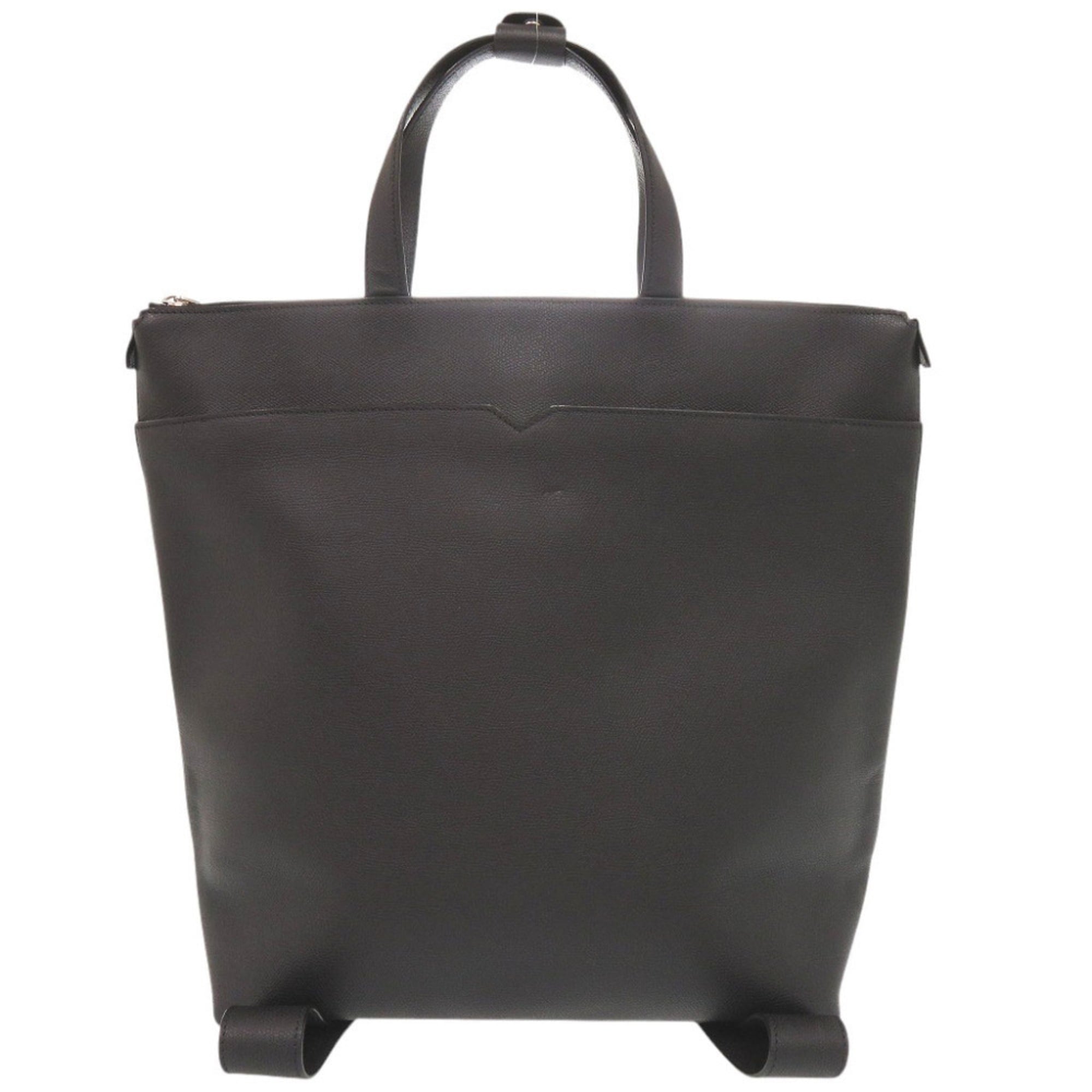 Valextra Black Leather Tote Bag (Pre-Owned)