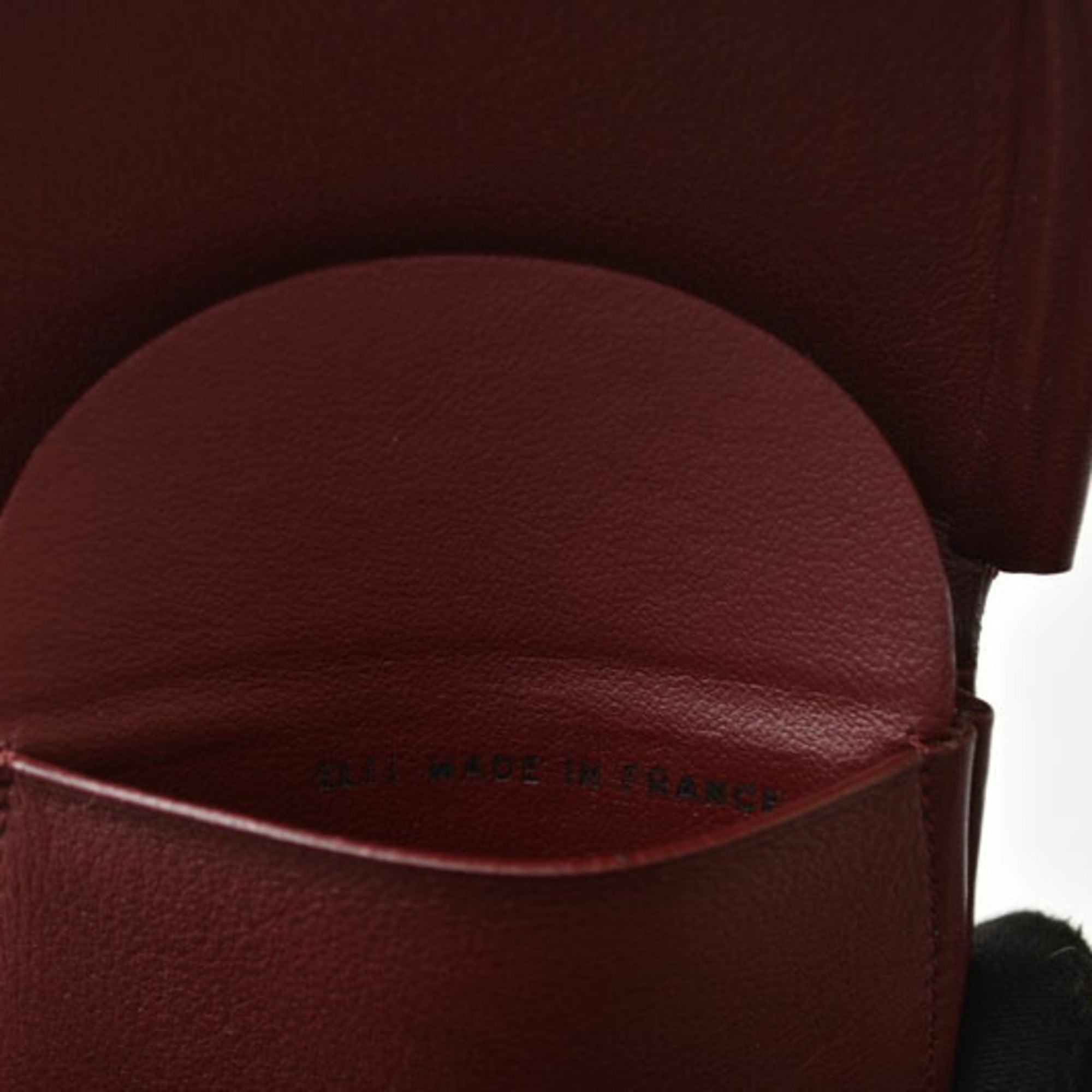 Cartier Must Bordeaux Leather Coin Purse/Coin Case (Pre-Owned)