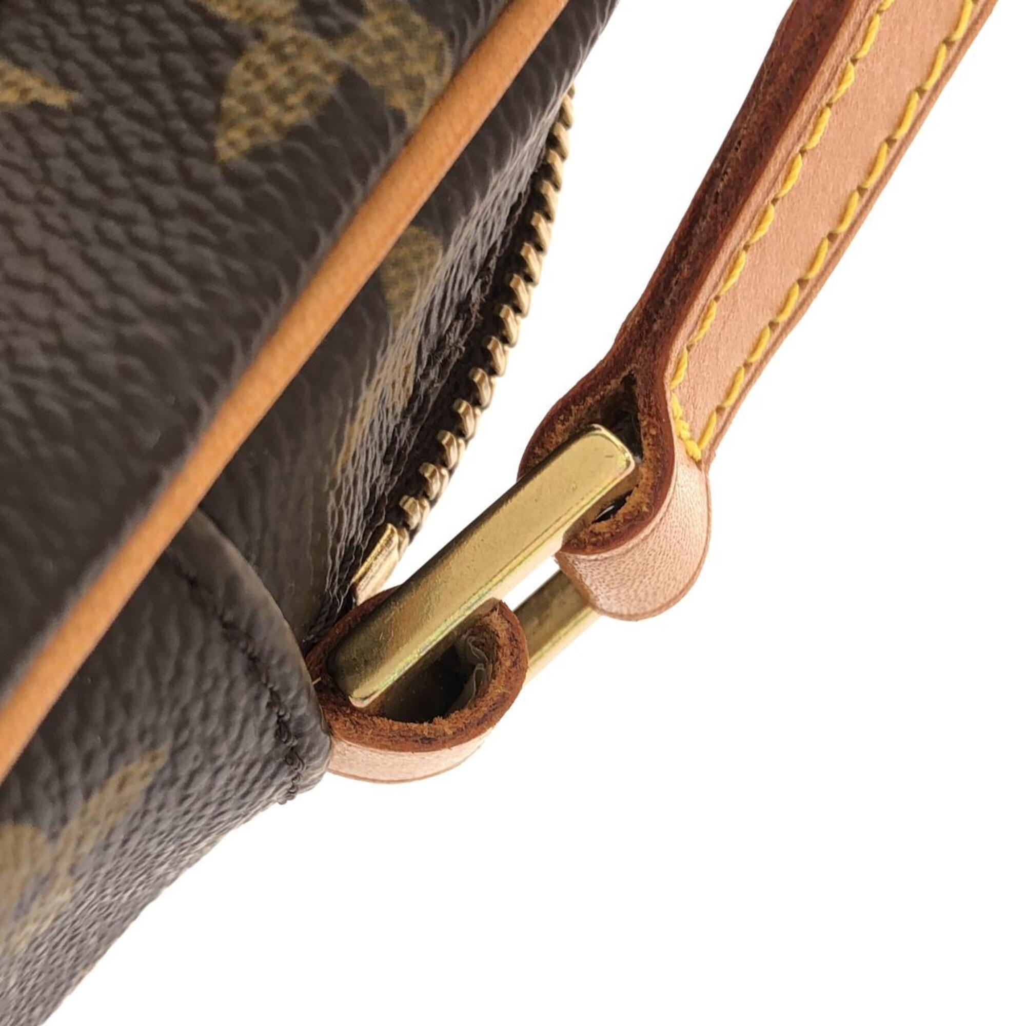 Louis Vuitton Brown Coated Canvas Pochette Shoulder Bag (Pre-Owned)