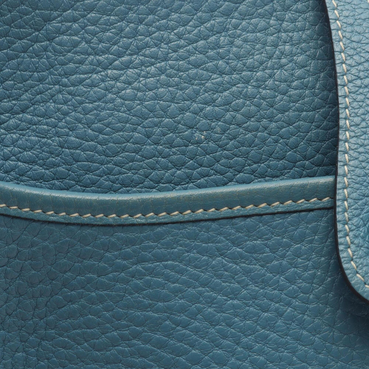 Hermes Blue Taurillon Clemence Leather Leather Handbag Shoulder Bag (Pre-Owned)
