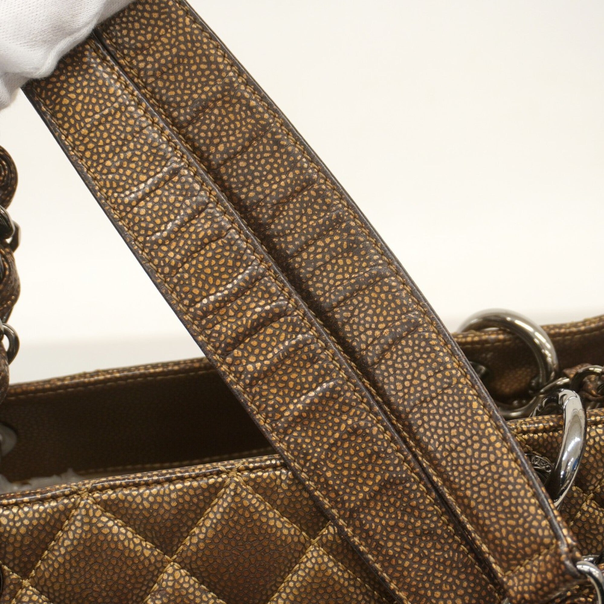Chanel Brown Grained Calfskin Tote Bag (Pre-Owned)