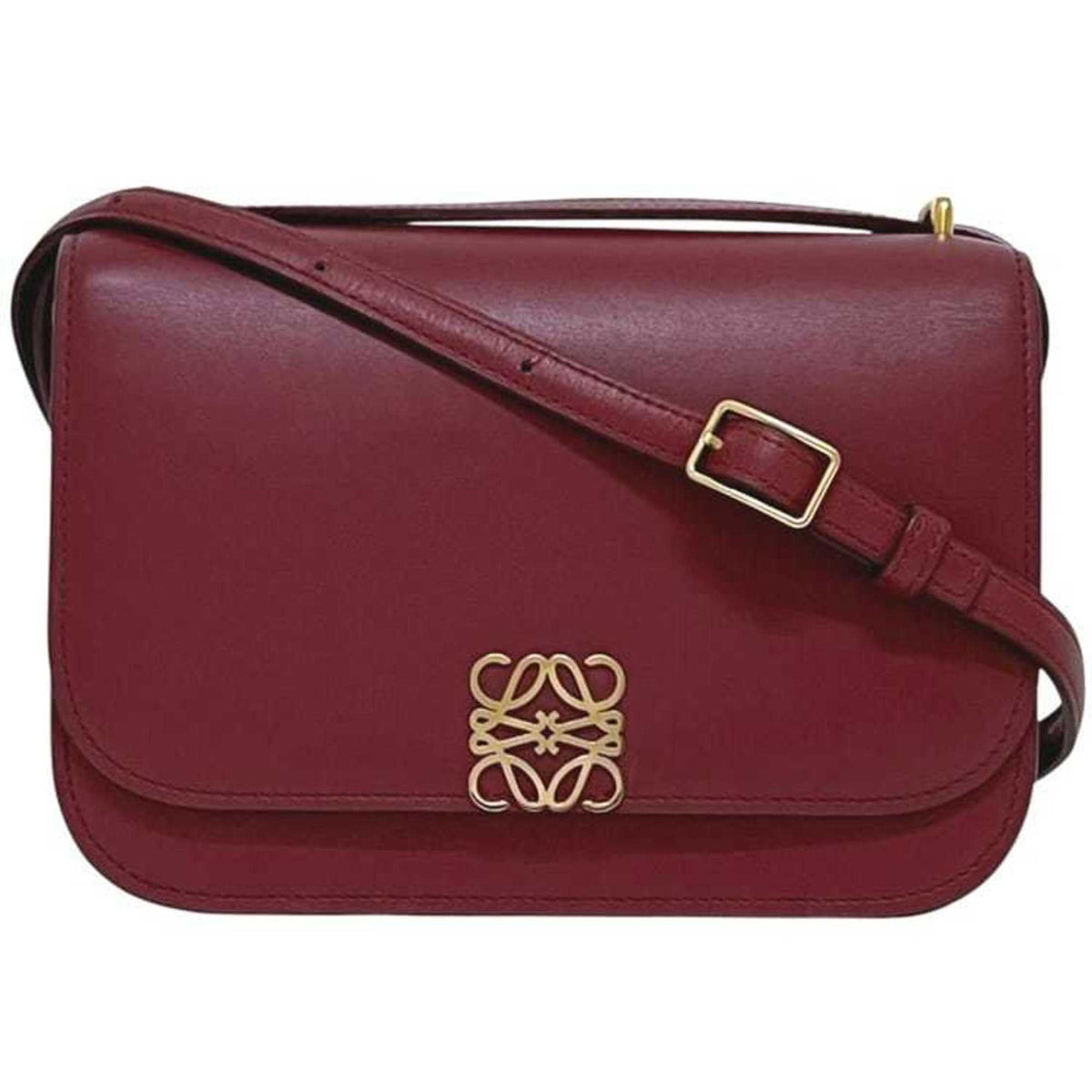 Loewe Red Color Leather Shoulder Bag (Pre-Owned)