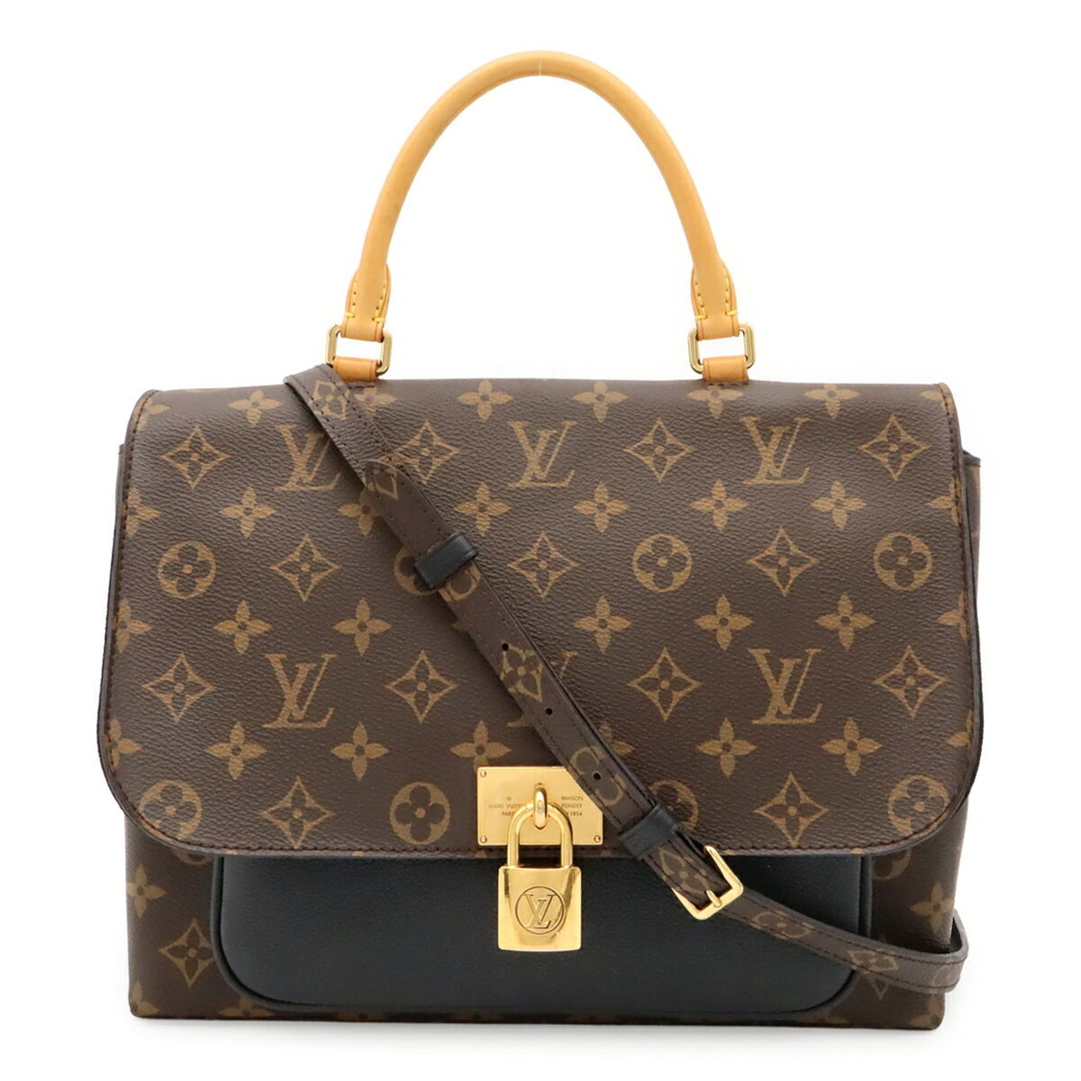 Louis Vuitton Black Noir Monogram Handbag Shoulder Bag (Pre-Owned)