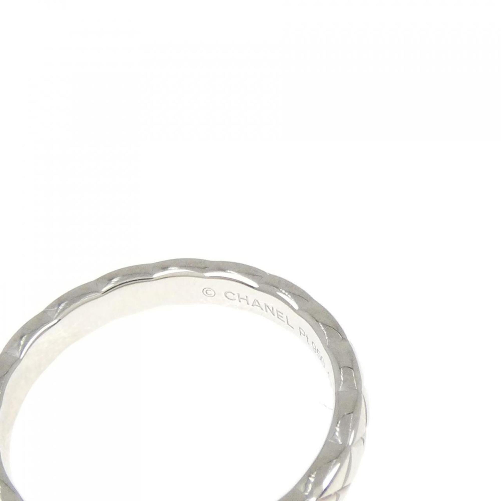 Chanel Platinum Platinum 950 Band Ring (Pre-Owned)