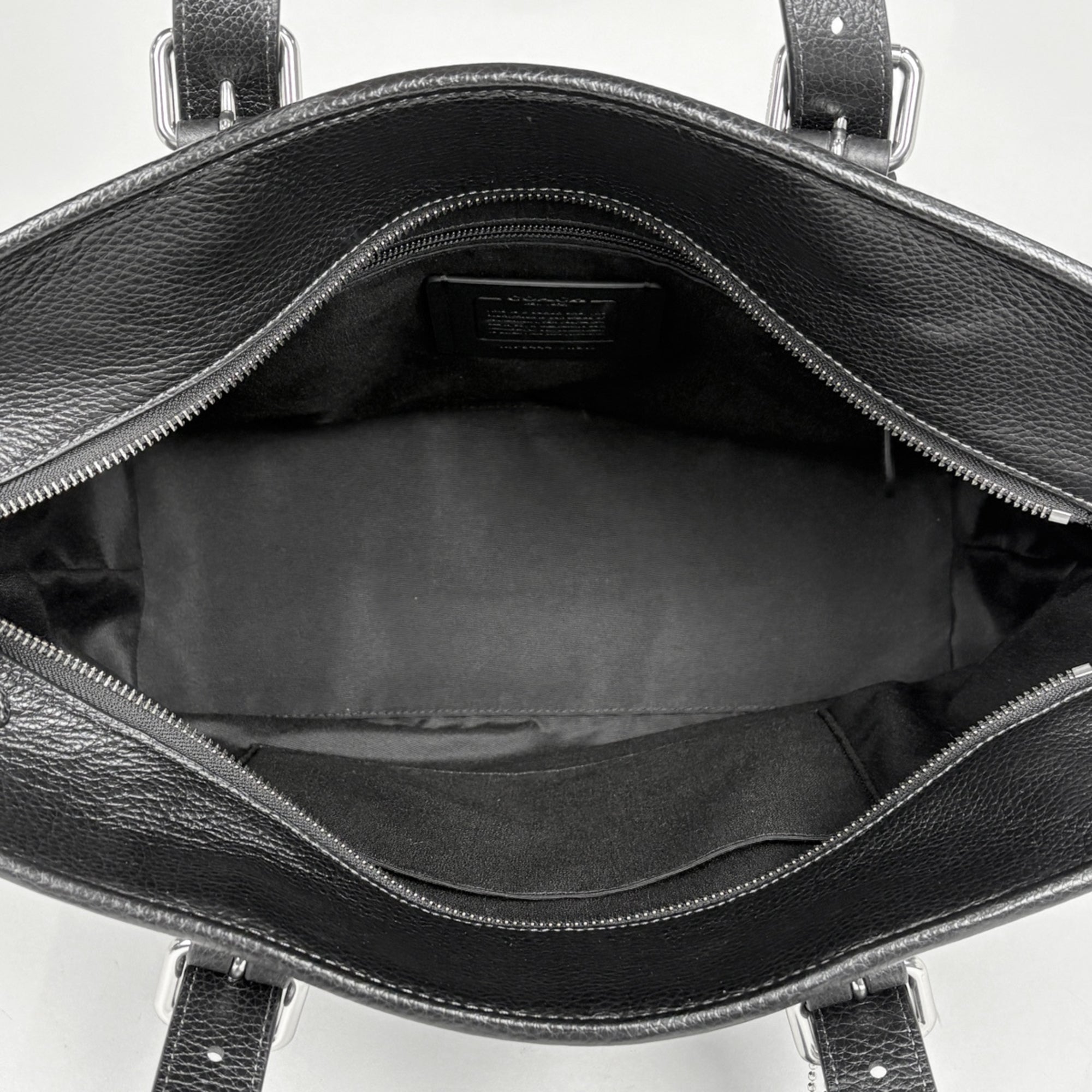 Coach Black Leather Handbag Shoulder Bag Tote Bag (Pre-Owned)