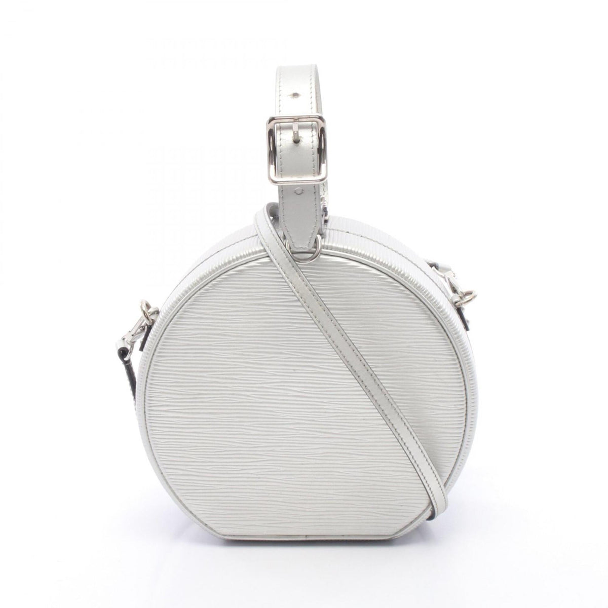 Louis Vuitton Silver Leather Handbag (Pre-Owned)