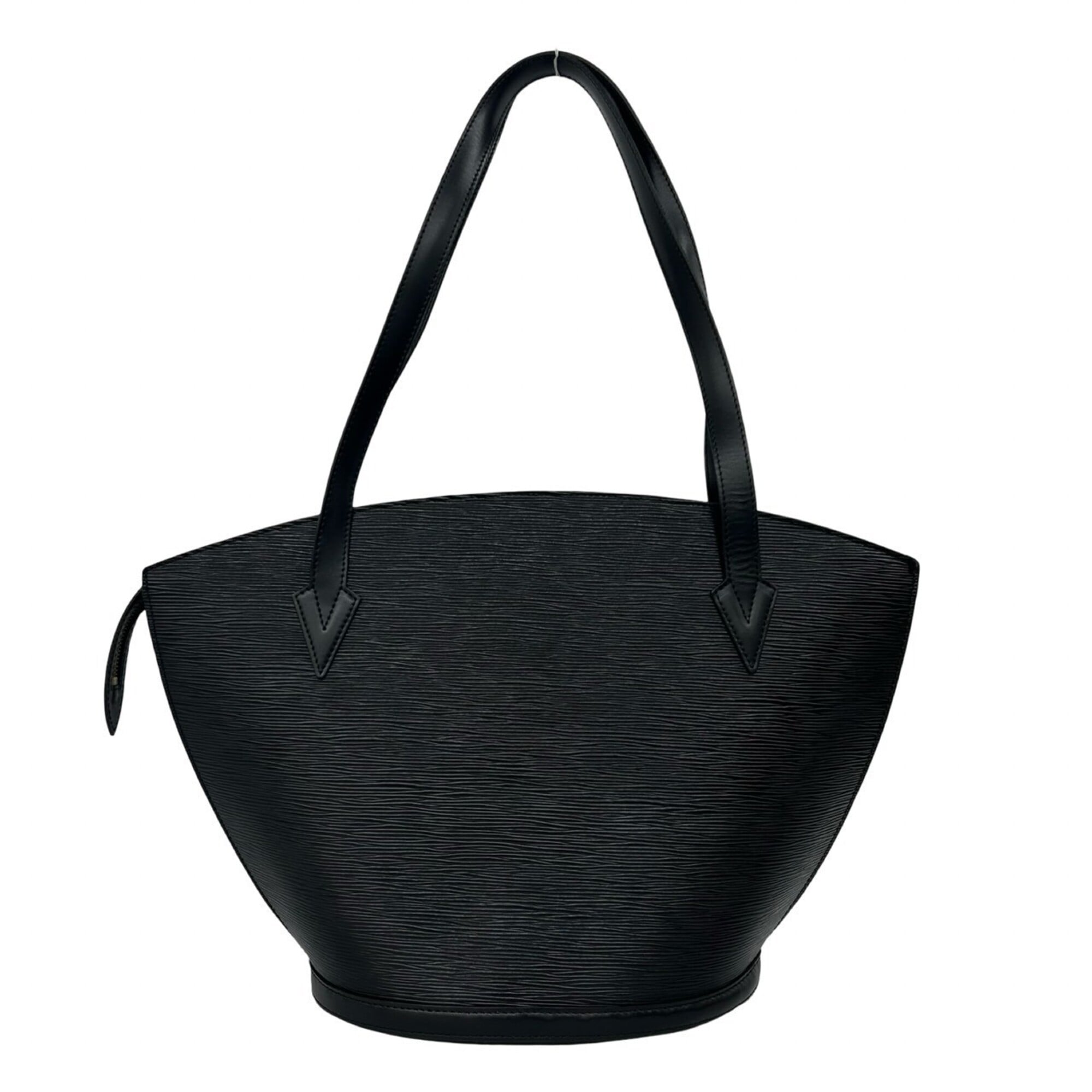 Louis Vuitton Black Leather Shoulder Bag Tote Bag (Pre-Owned)