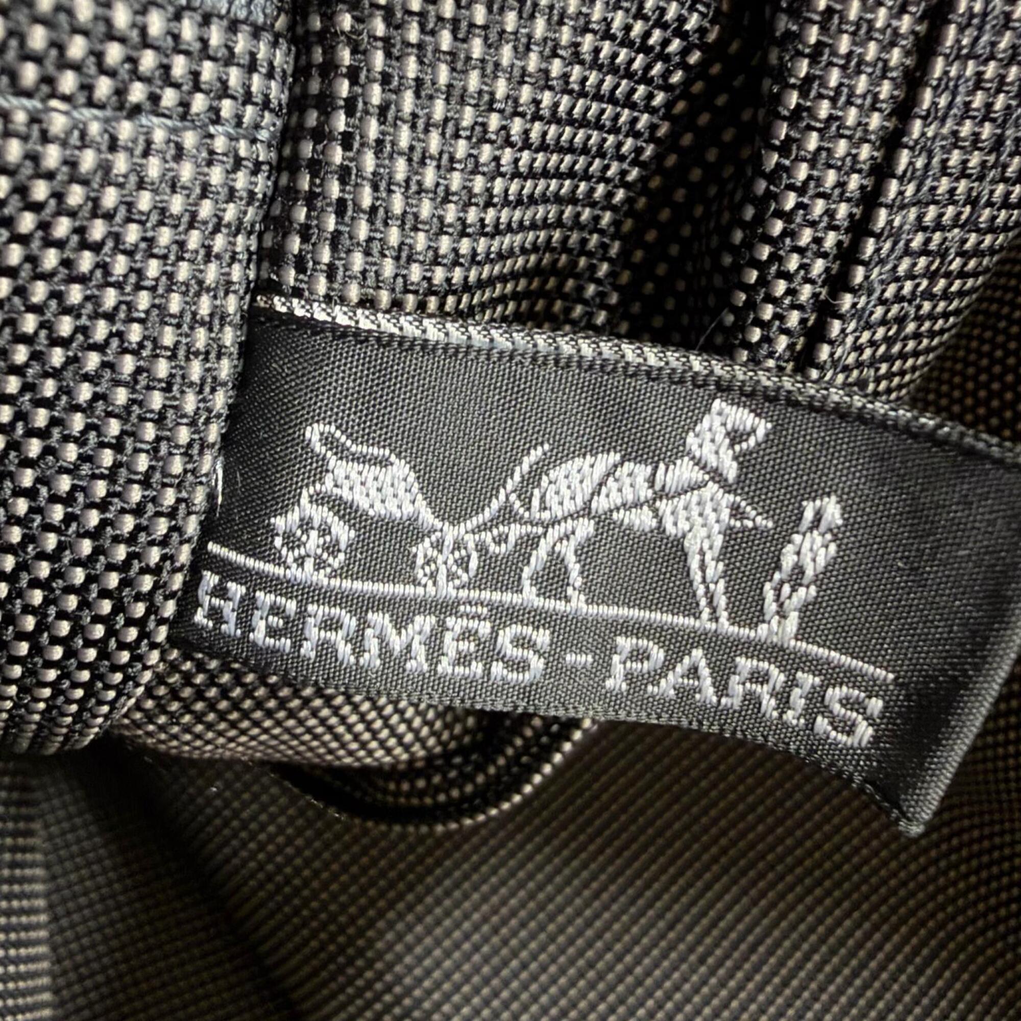 Hermes Gray Polyamide Polyester Handbag Tote Bag (Pre-Owned)