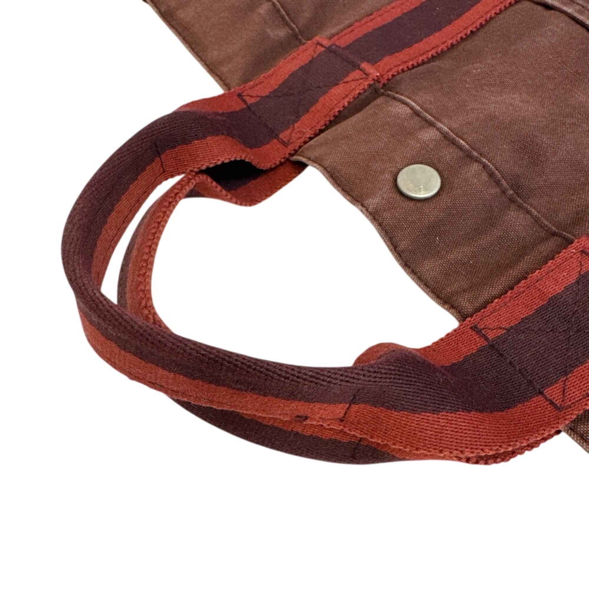 Hermes Red Color Wine Canvas Tote Bag (Pre-Owned)