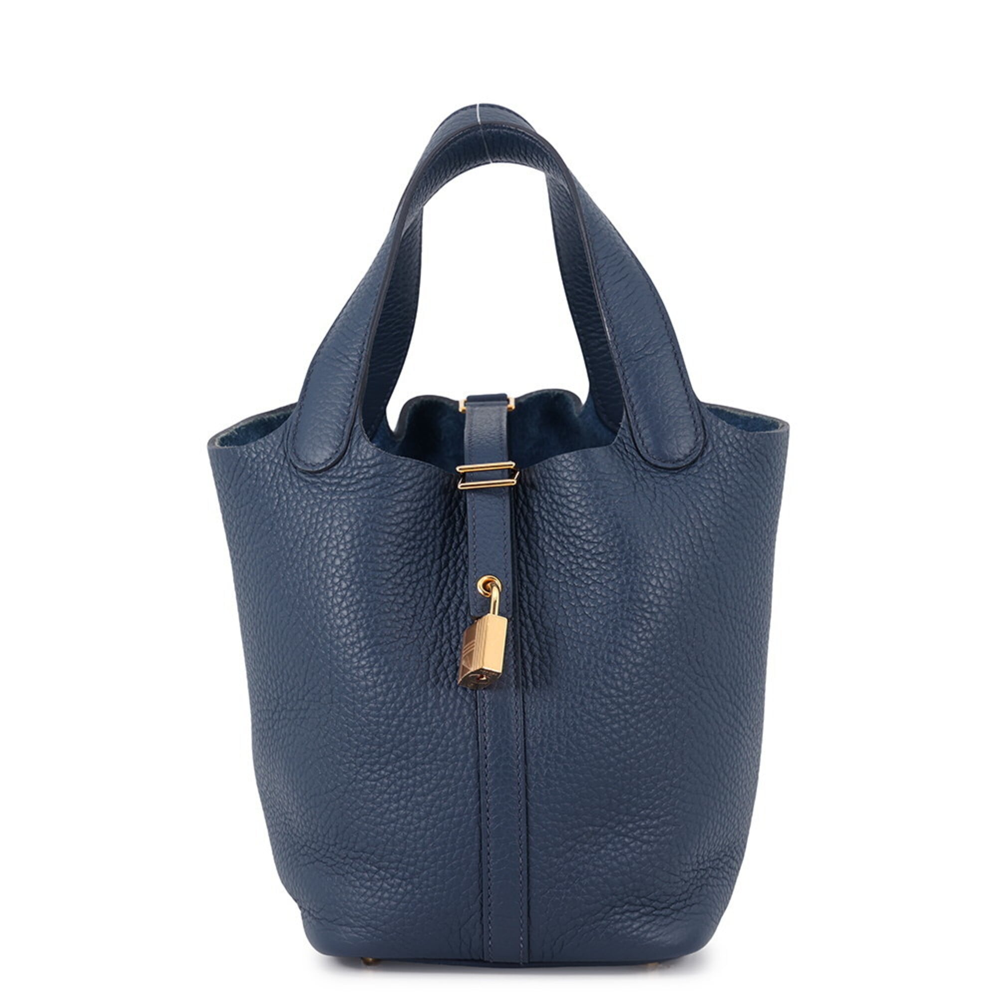 Hermes Picotin Gold Taurillon Clemence Leather Handbag (Pre-Owned)