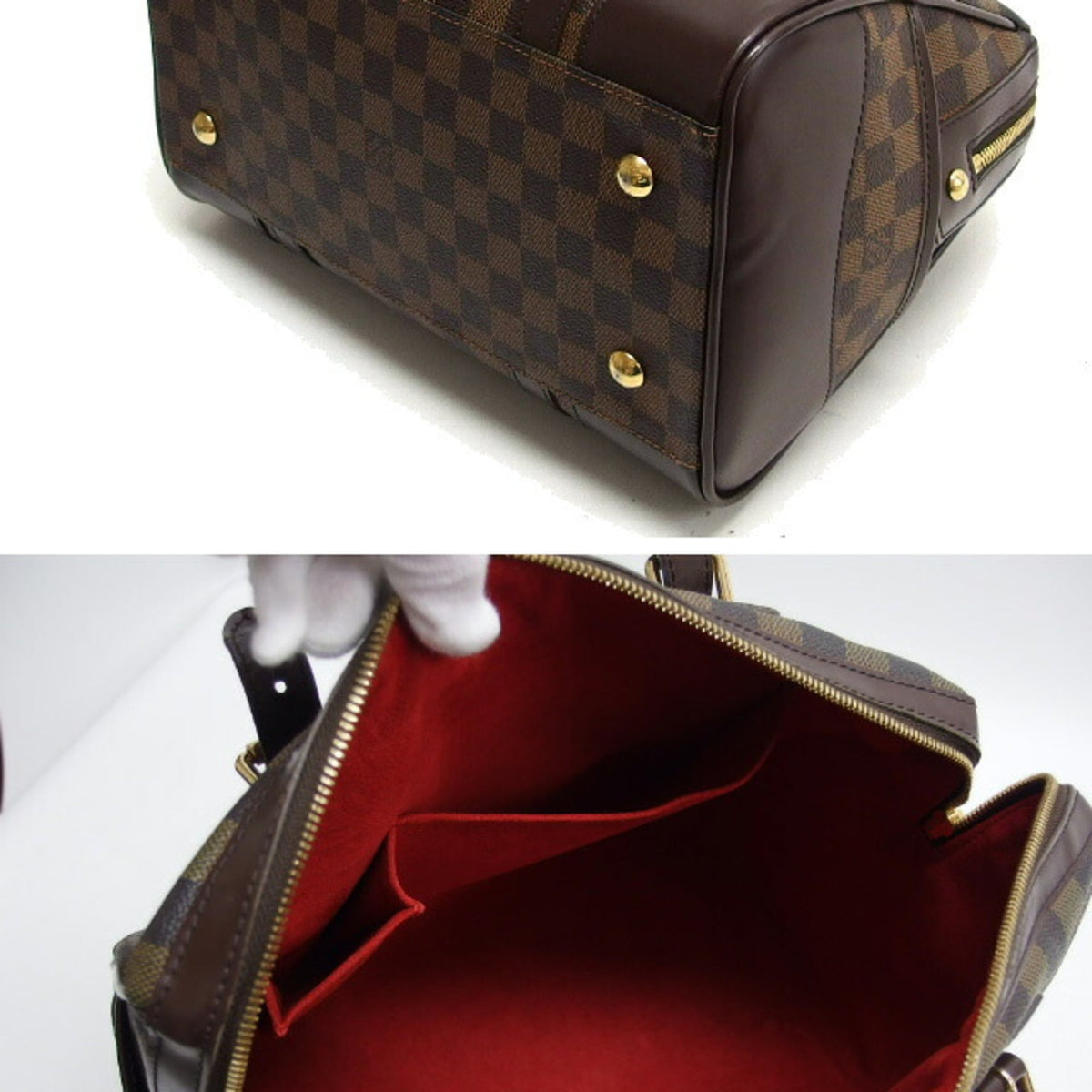 Louis Vuitton Damier Dark Brown Damier Canvas Boston Bag Handbag (Pre-Owned)
