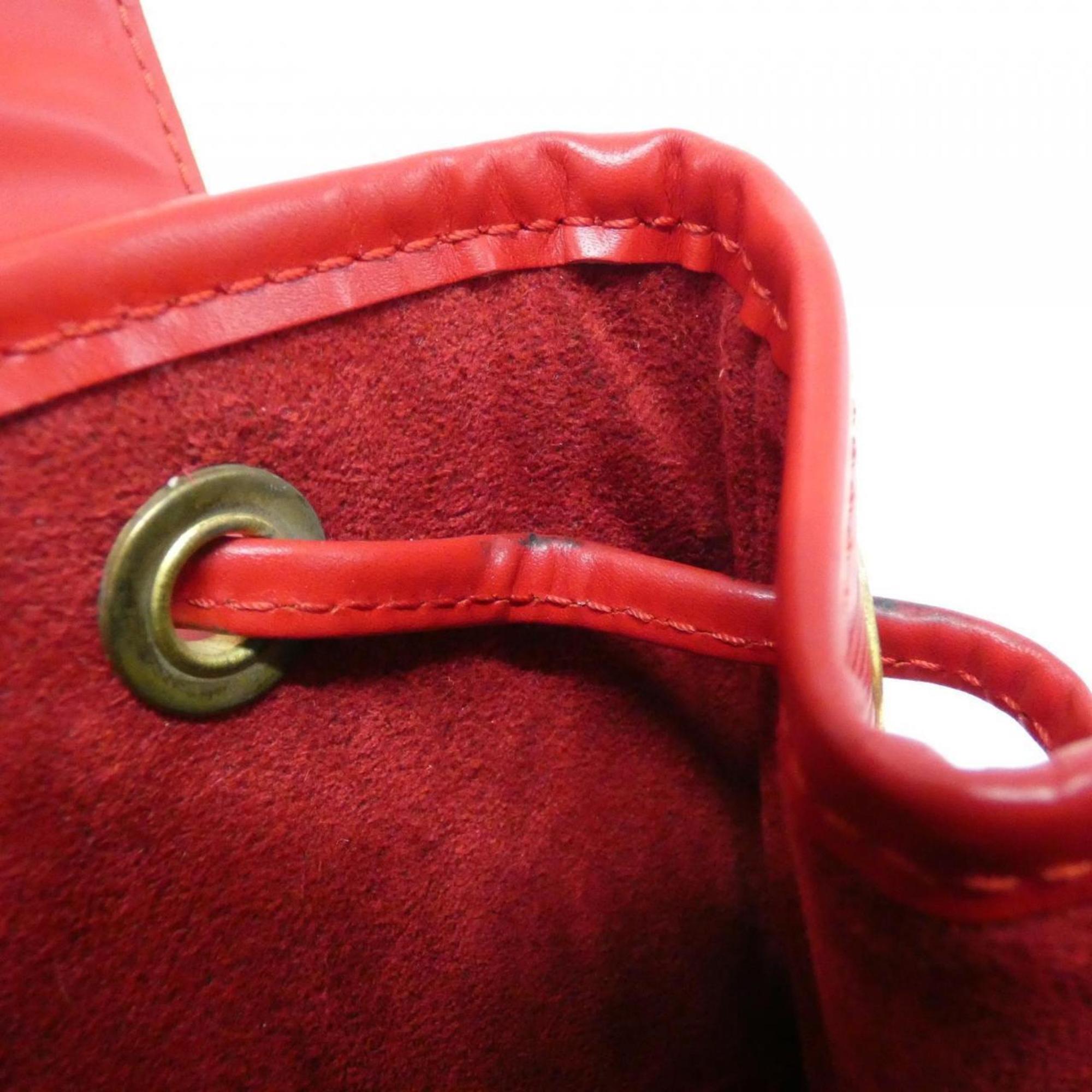 Louis Vuitton Red Color Leather Backpack (Pre-Owned)