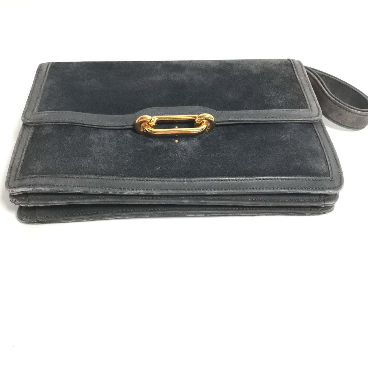 Hermes Gray Leather Shoulder Bag (Pre-Owned)