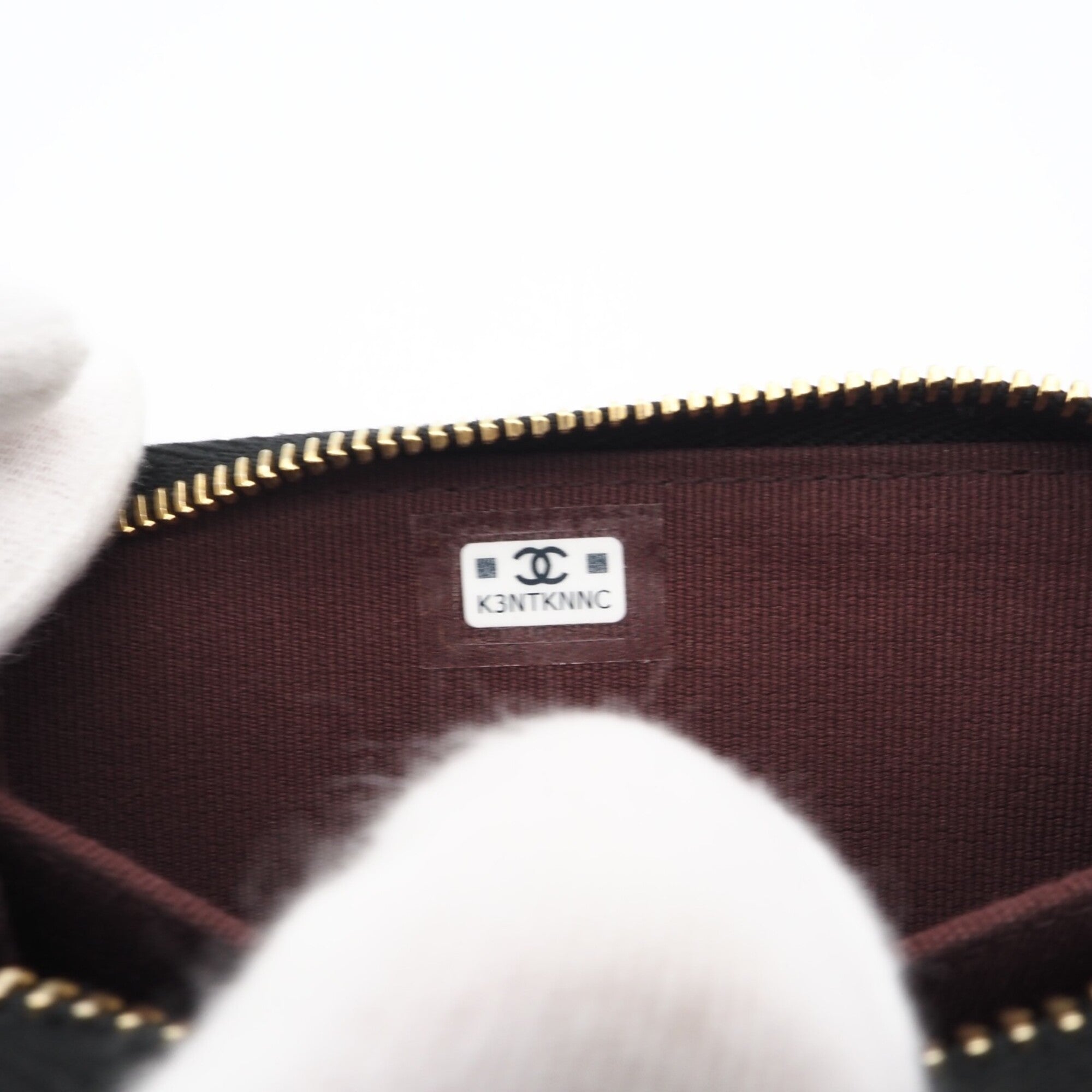 Chanel Black Grained Calfskin Coin Purse/Coin Case (Pre-Owned)