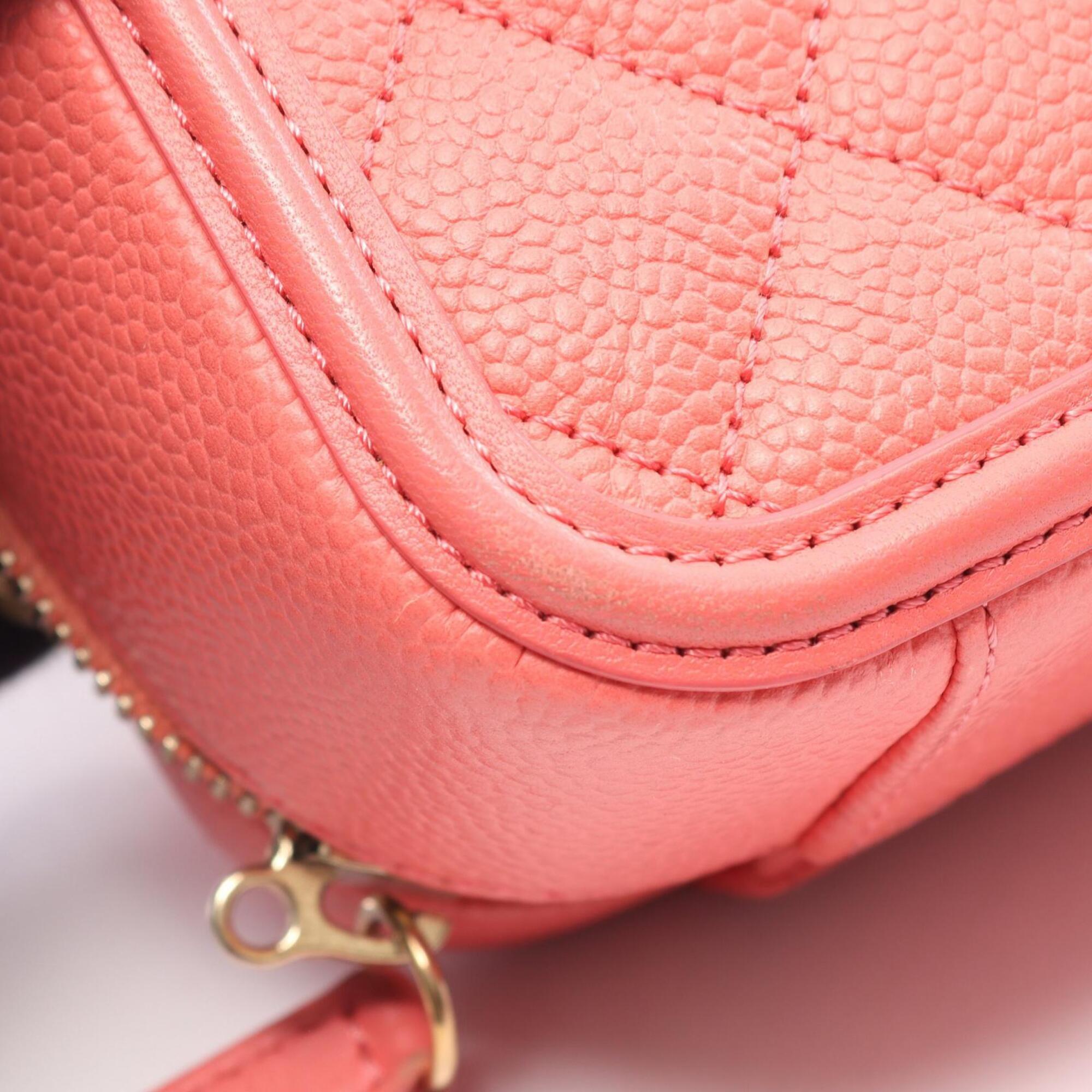 Chanel Pink Grained Calfskin Handbag Shoulder Bag Vanity Bag (Pre-Owned)