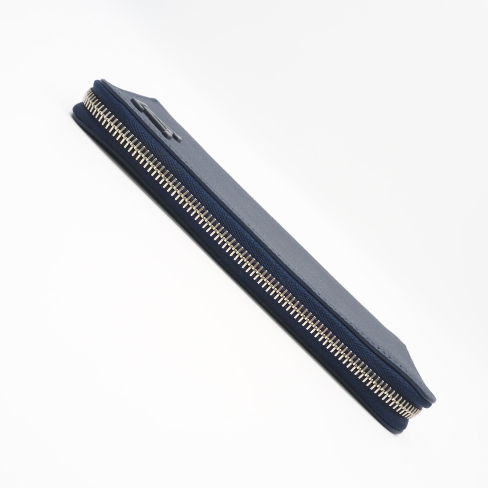 Louis Vuitton Navy Leather Long Wallet (Bi-Fold) (Pre-Owned)