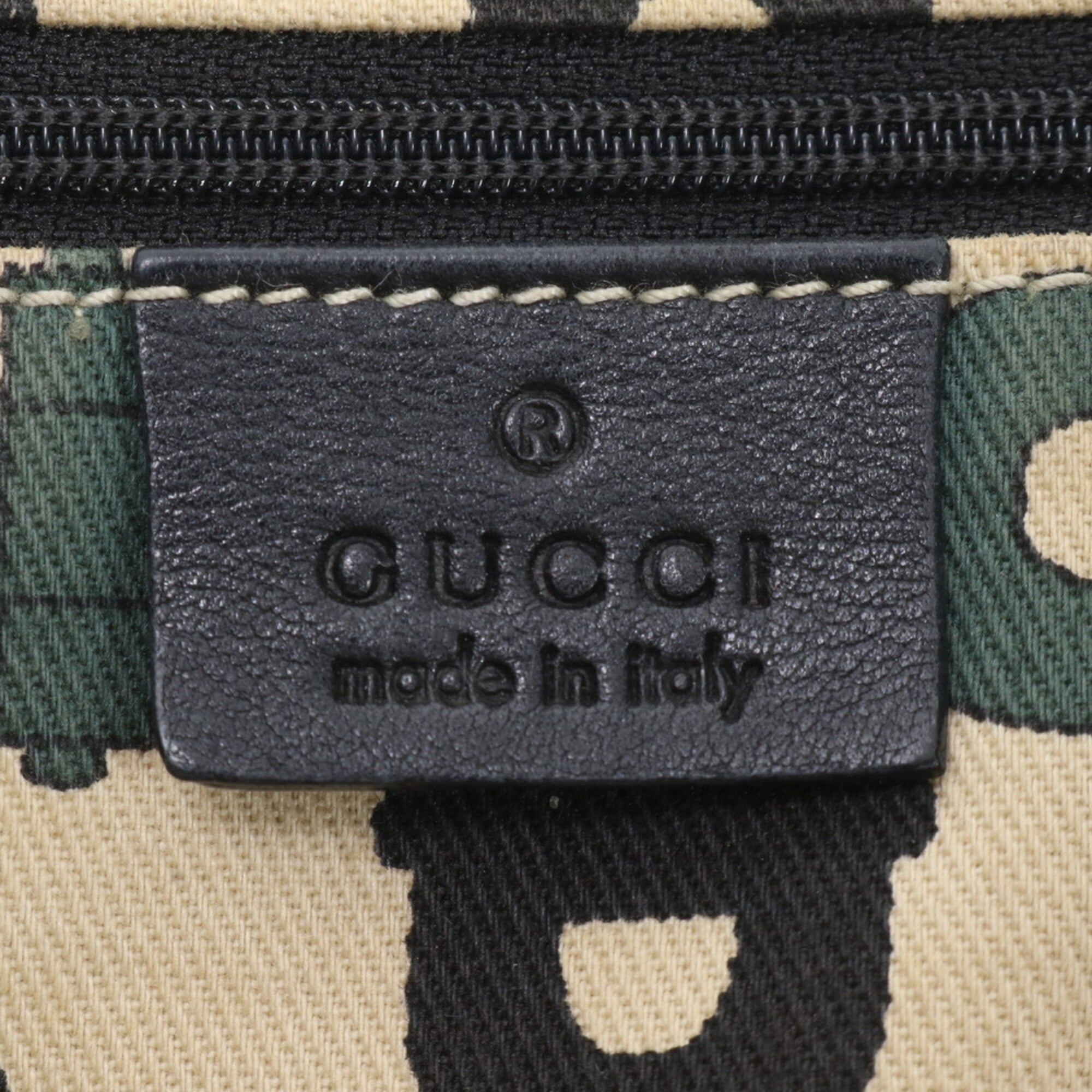 Gucci Abbey Black Leather Handbag Tote Bag (Pre-Owned)