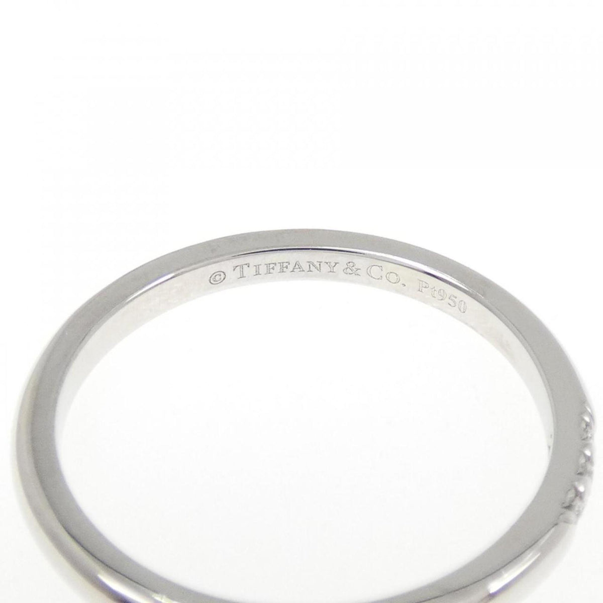 Tiffany Platinum Platinum 950 Band Ring (Pre-Owned)