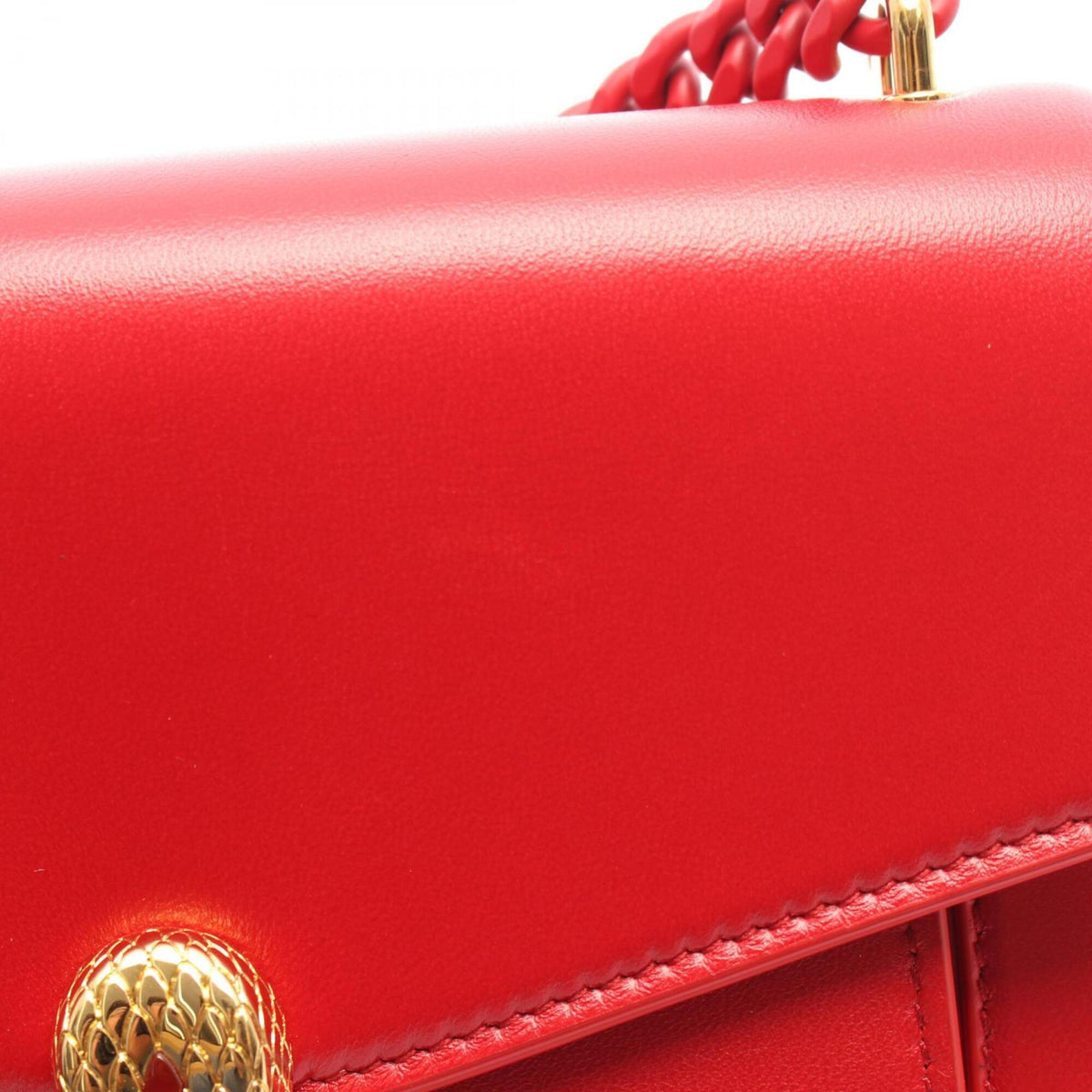 Bvlgari Red Color Leather Handbag (Pre-Owned)