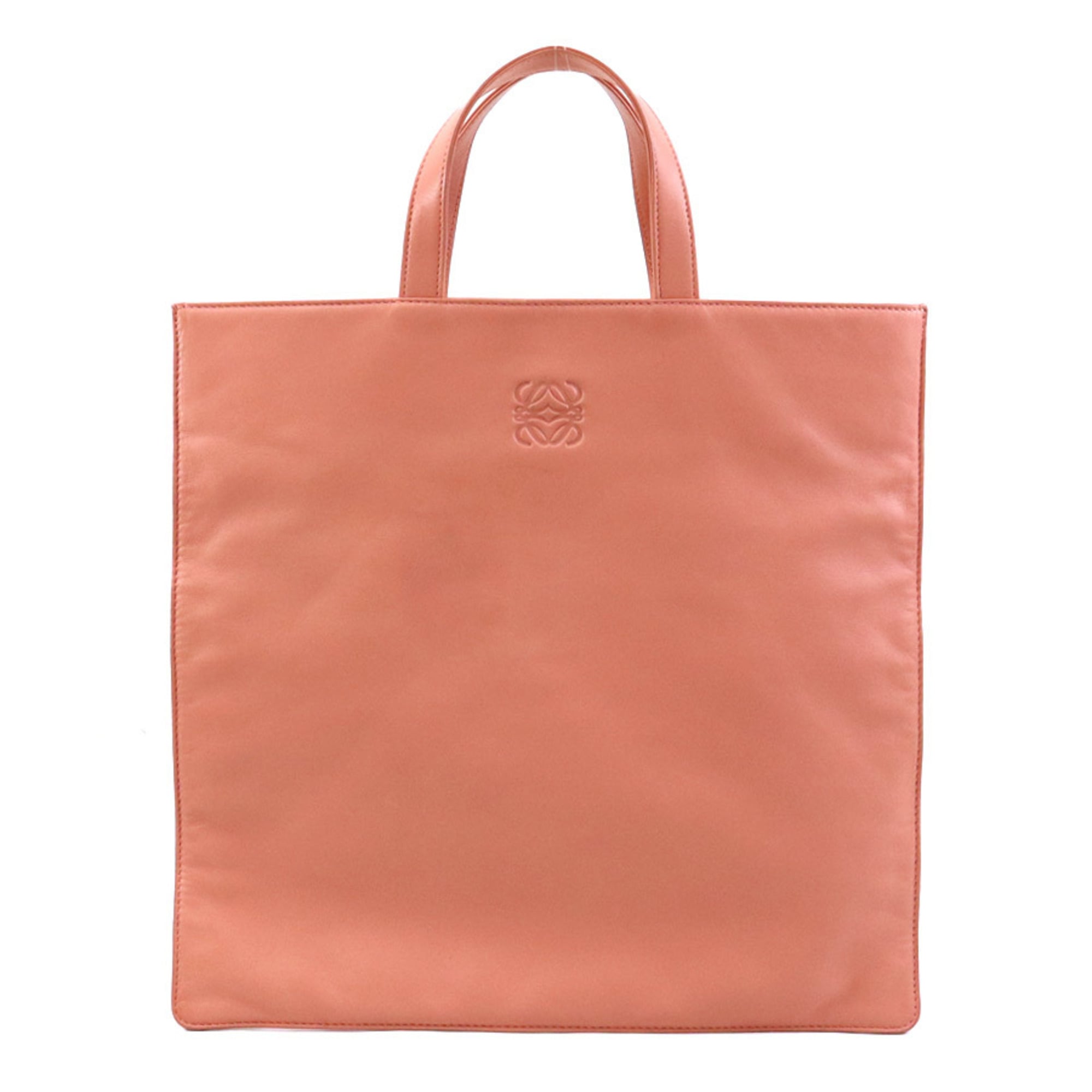 Loewe Salmon Pink Leather Handbag Tote Bag (Pre-Owned)