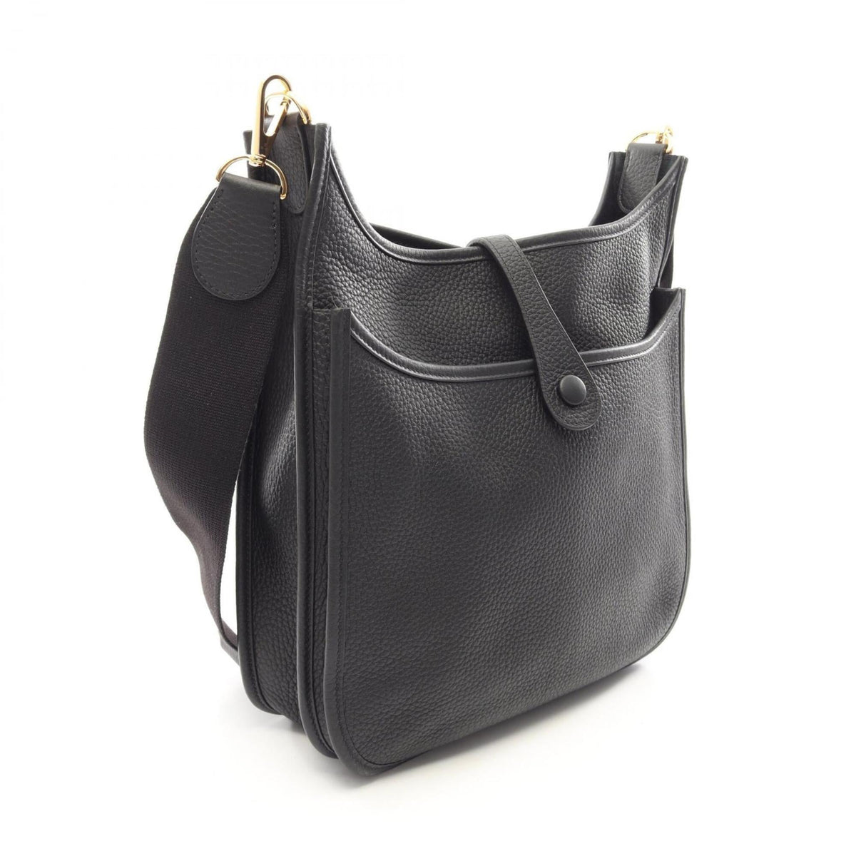 Hermes Black Taurillon Clemence Leather Handbag Shoulder Bag (Pre-Owned)