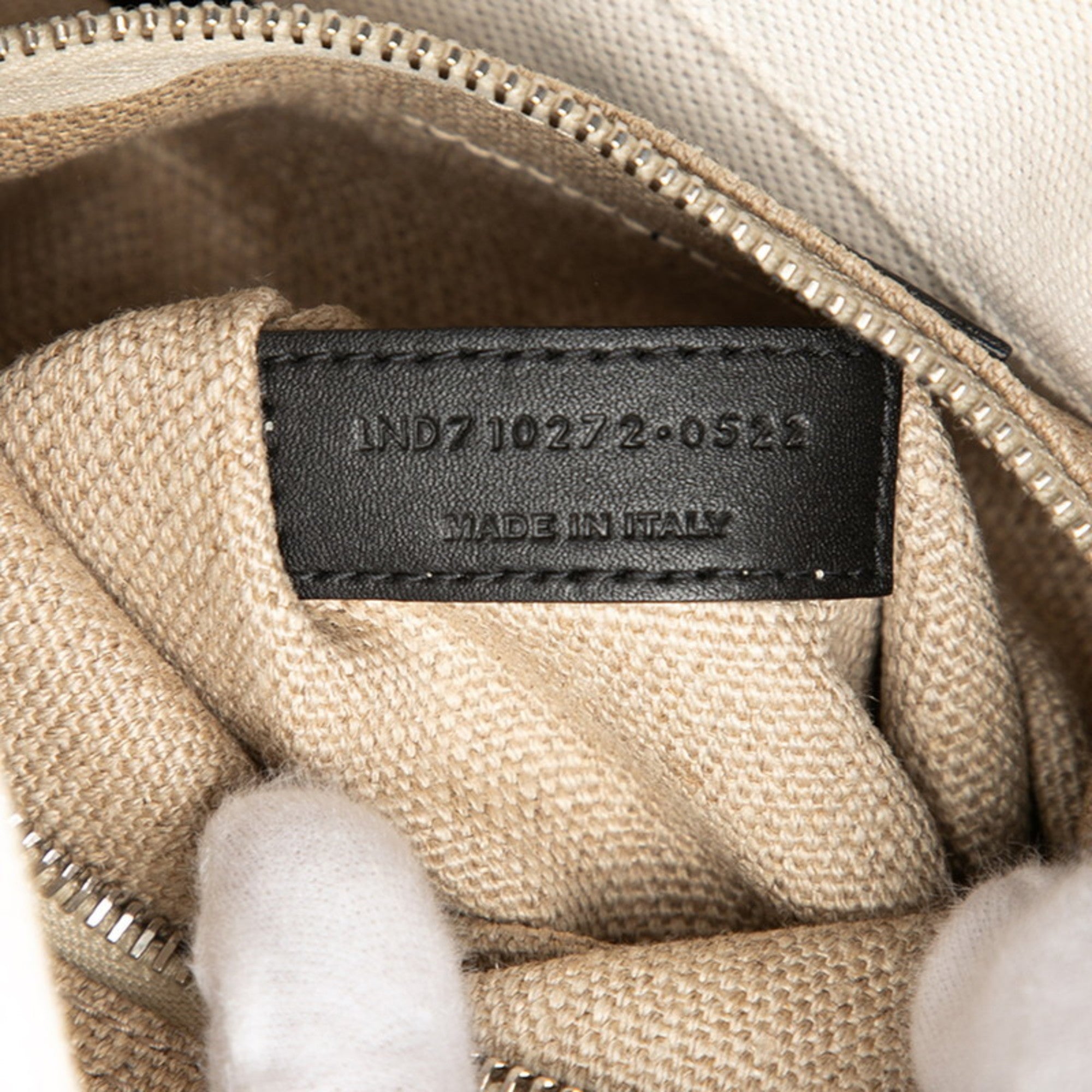 Saint Laurent Beige White Canvas Shoulder Bag (Pre-Owned)