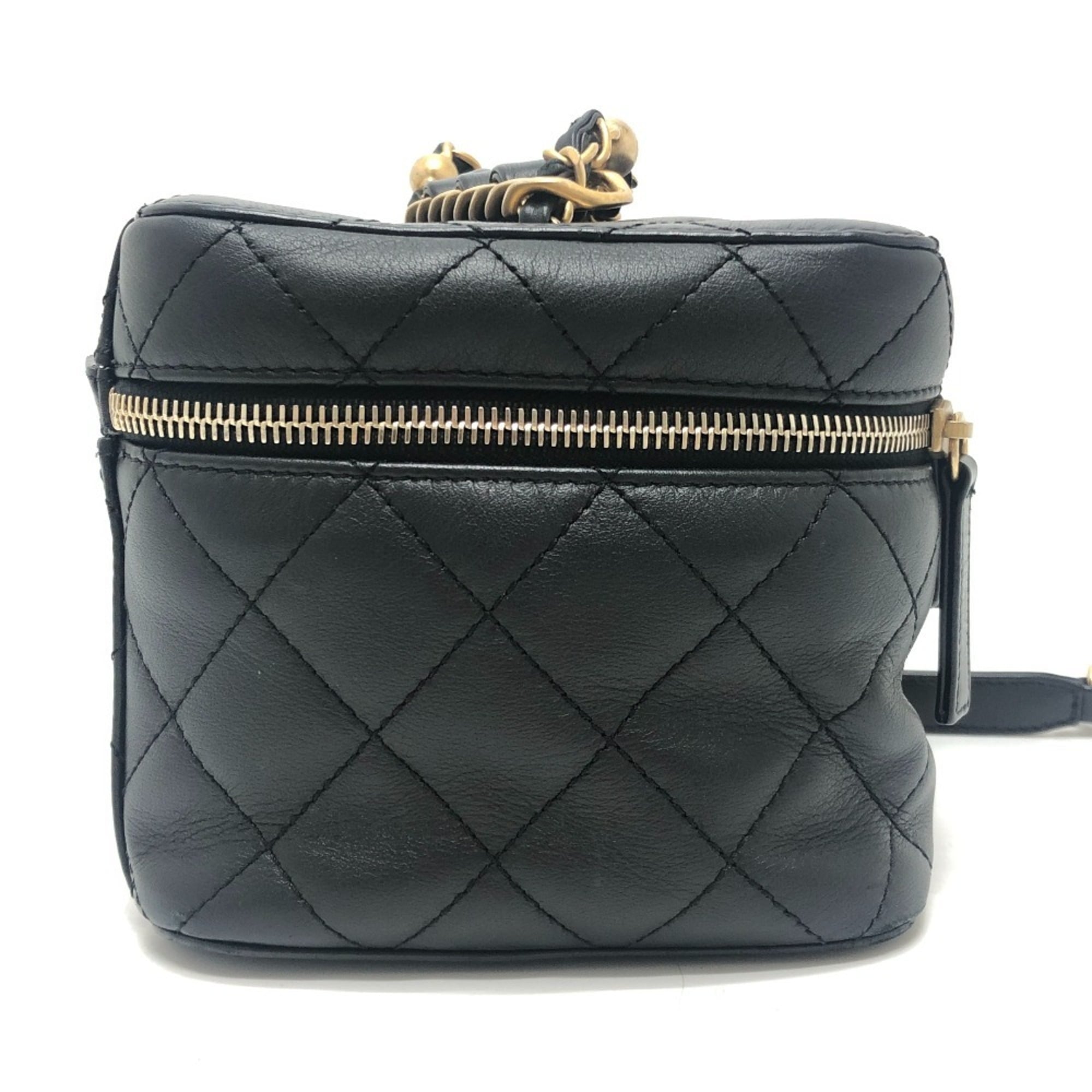 Chanel Black Shoulder Bag Vanity Bag (Pre-Owned)