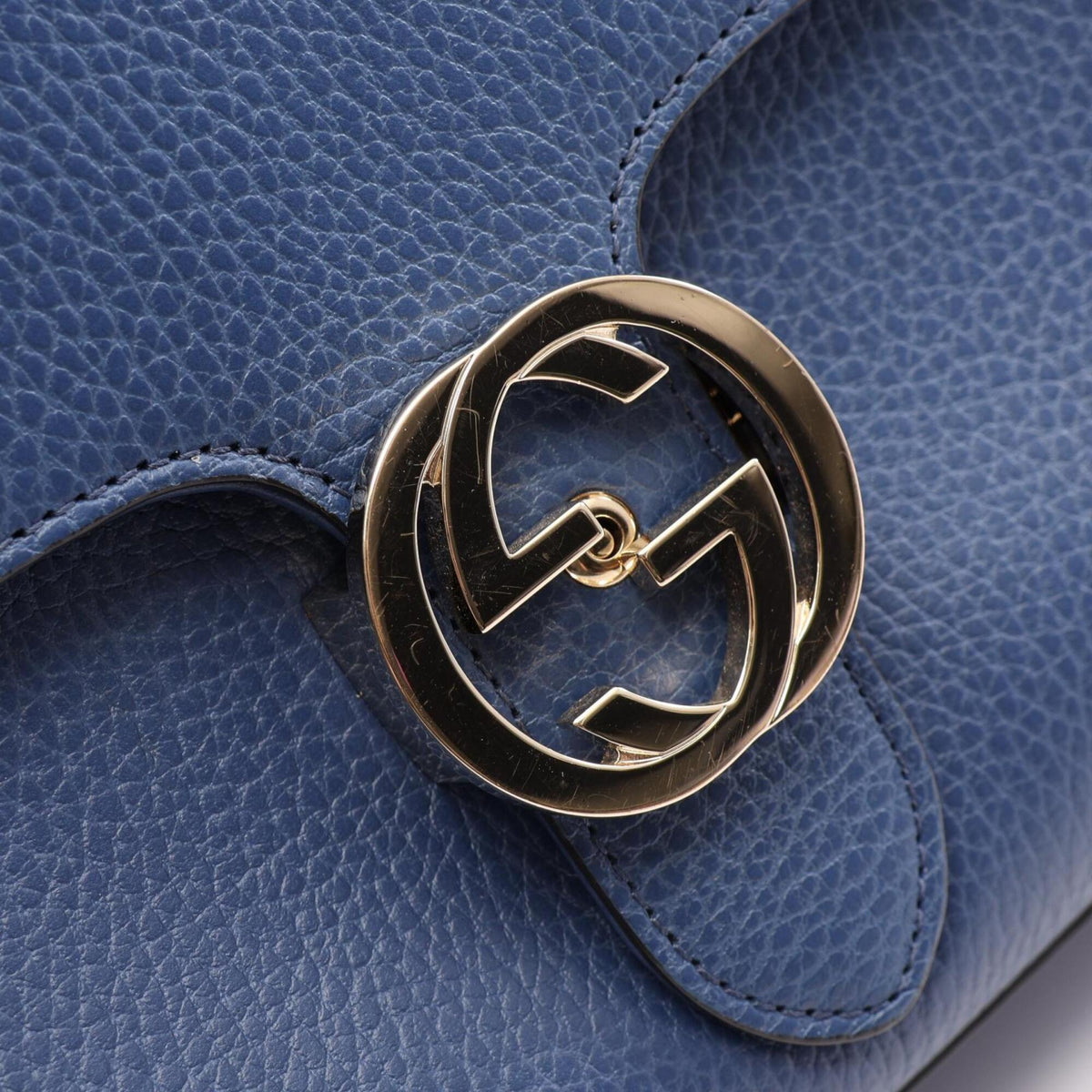 Gucci Blue Leather Handbag (Pre-Owned)