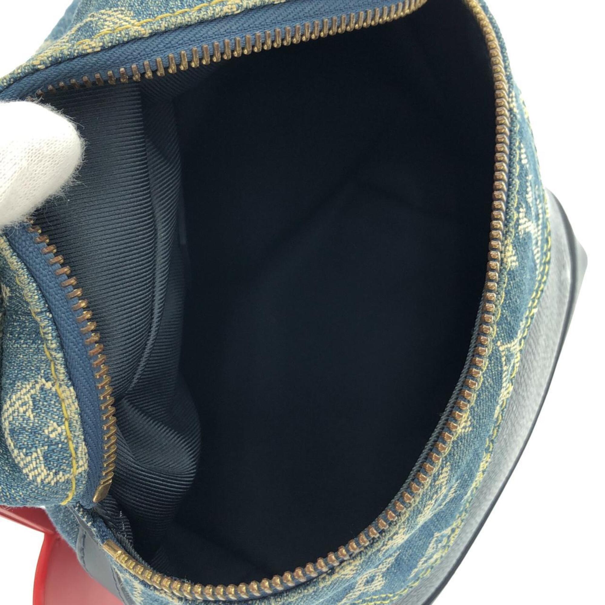 Louis Vuitton Blue Denim Canvas Leather Shoulder Bag (Pre-Owned)