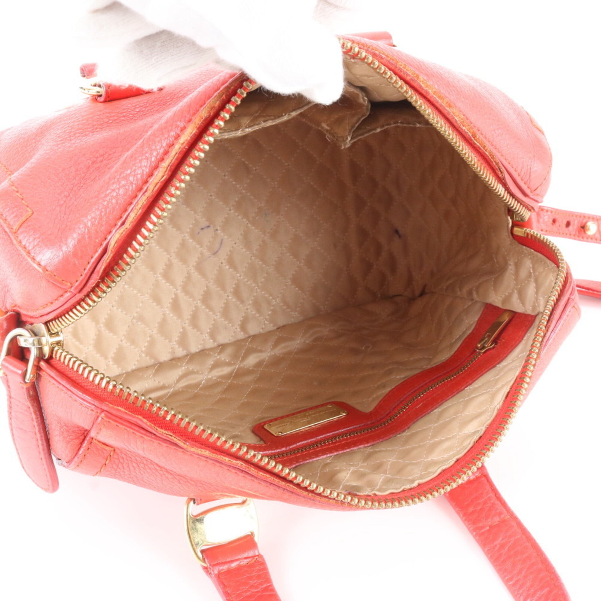 Salvatore Ferragamo Vara Red Color Leather Handbag Shoulder Bag Tote Bag (Pre-Owned)