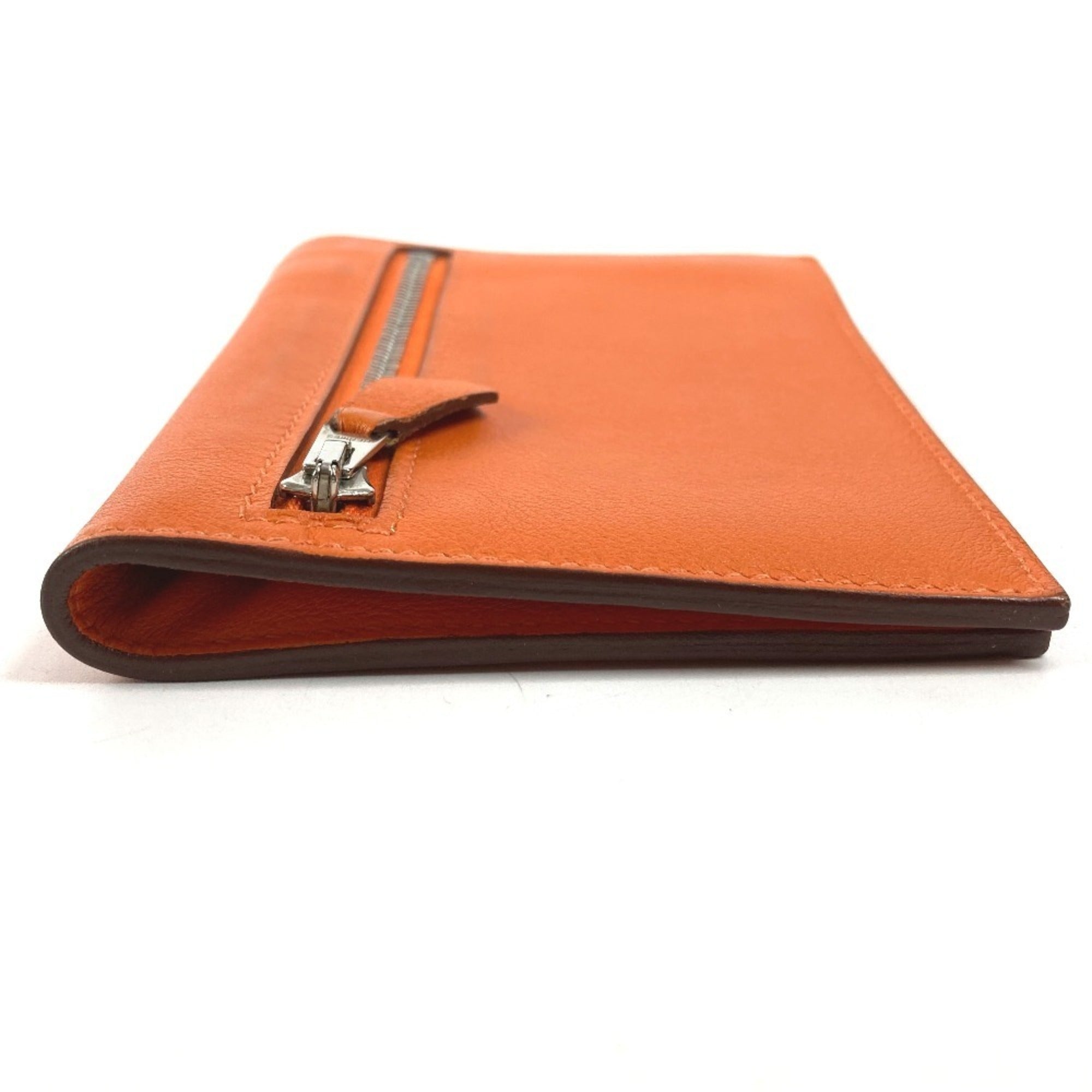 Hermes Orange Swift Leather Wallet (Bi-Fold) (Pre-Owned)