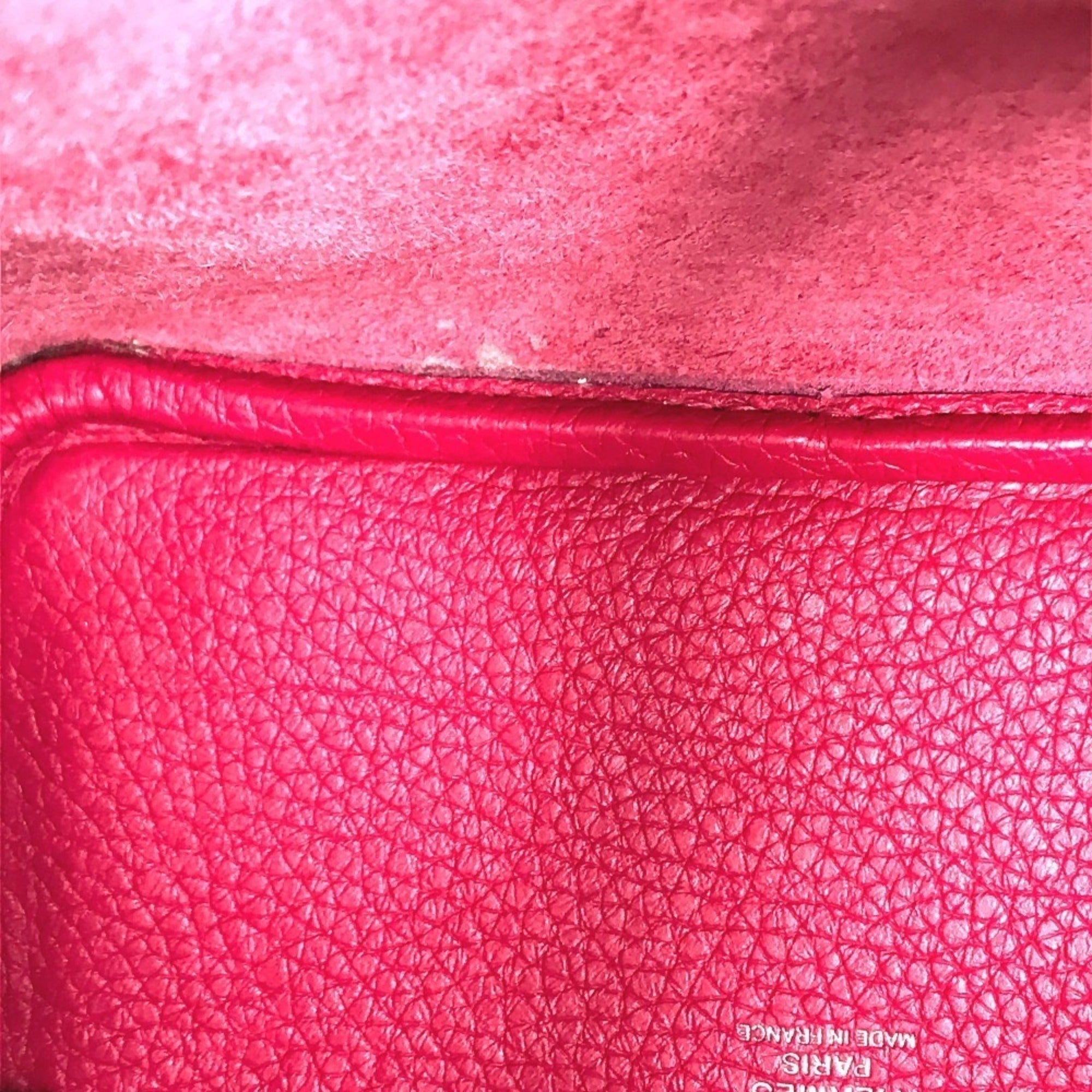 Hermes Pink Taurillon Clemence Leather Handbag (Pre-Owned)