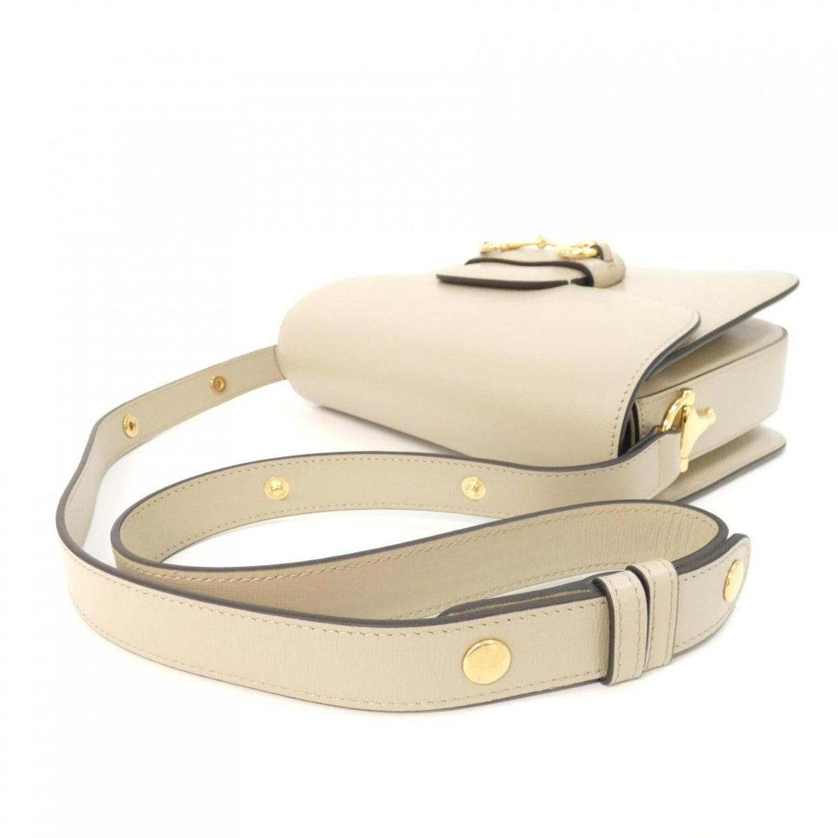 Gucci Beige Leather Shoulder Bag (Pre-Owned)