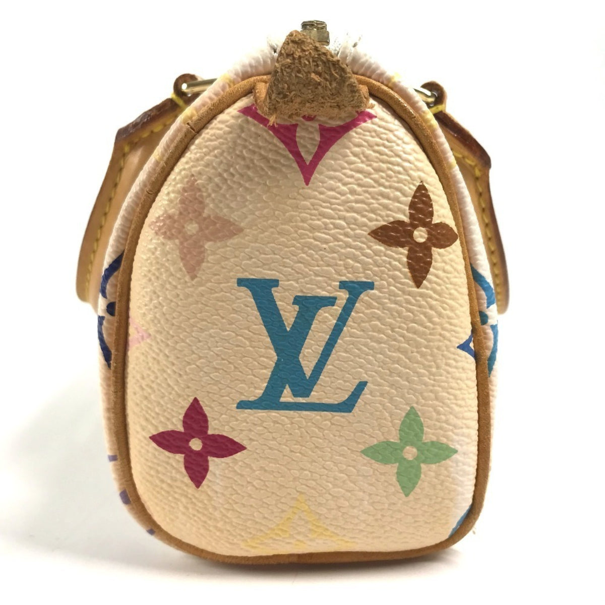Louis Vuitton Blanc White Monogram Multicolore Canvas Boston Bag Handbag (Pre-Owned)