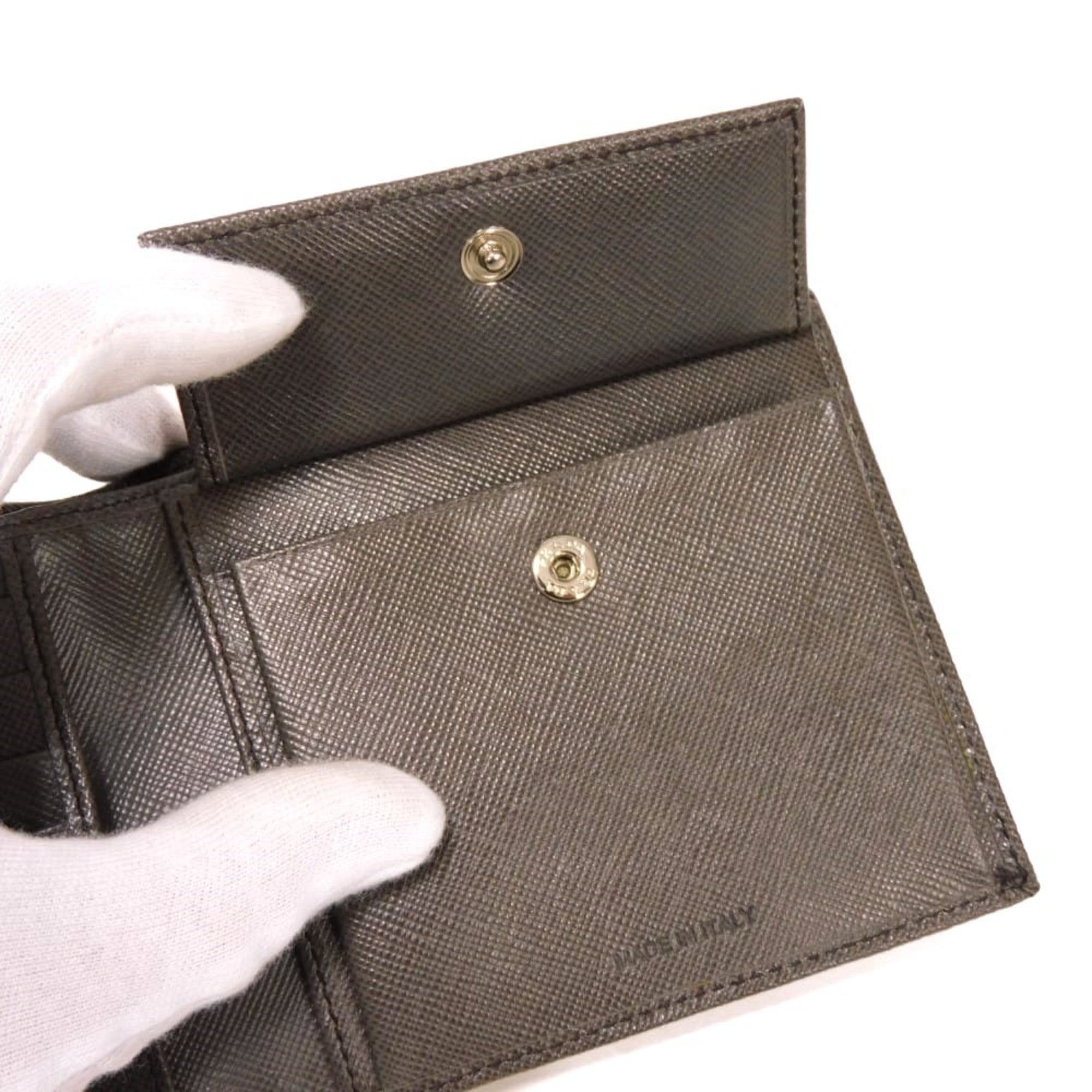 Prada Saffiano Brown Saffiano Wallet (Bi-Fold) (Pre-Owned)