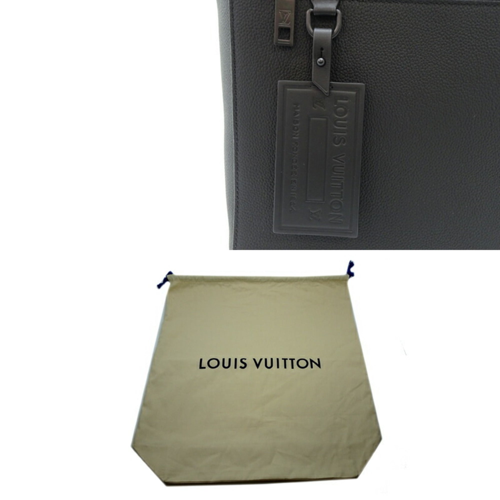 Louis Vuitton Black Leather Backpack (Pre-Owned)