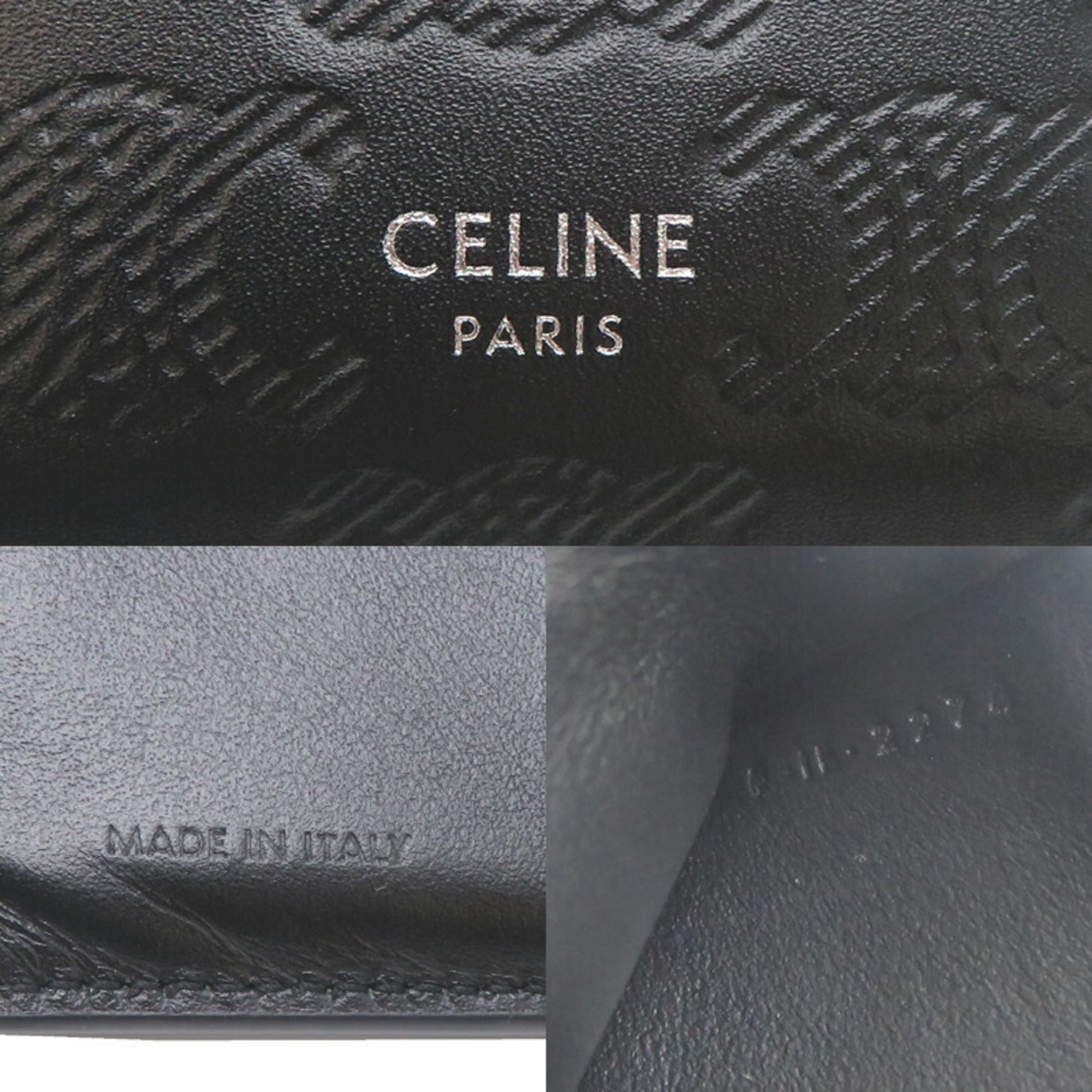 Celine Black Leather Wallet (Bi-Fold) (Pre-Owned)