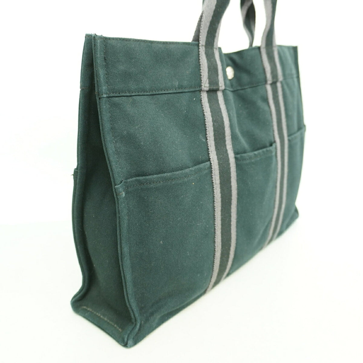 Hermes Black Canvas Tote Bag (Pre-Owned)