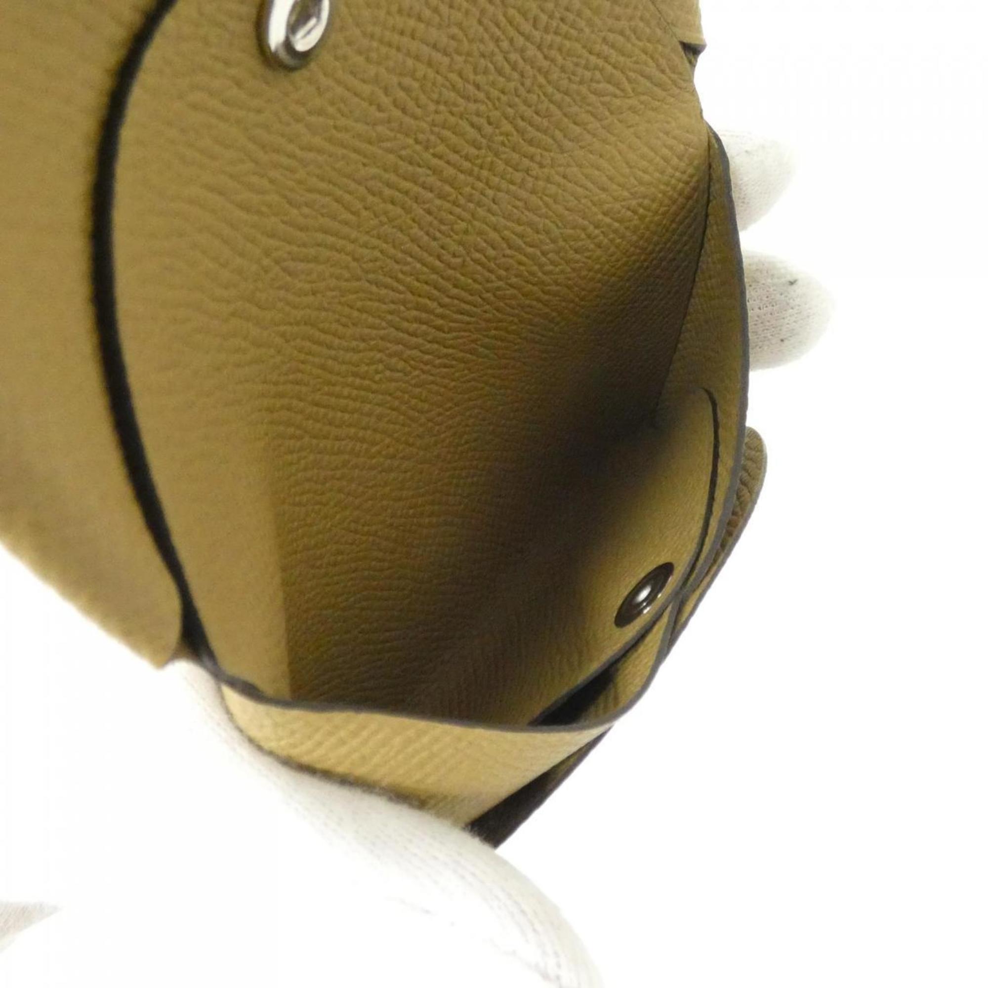 Hermes Beige Epsom Leather Coin Purse/Coin Case (Pre-Owned)