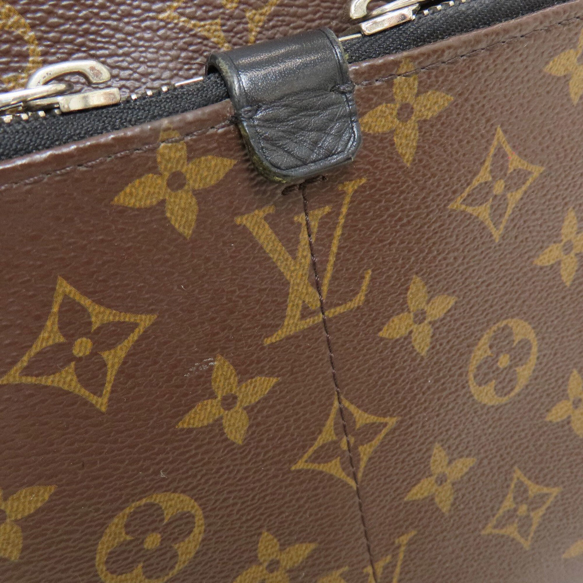 Louis Vuitton Monogram Macassar Black Brown Monogram Briefcase (Pre-Owned)