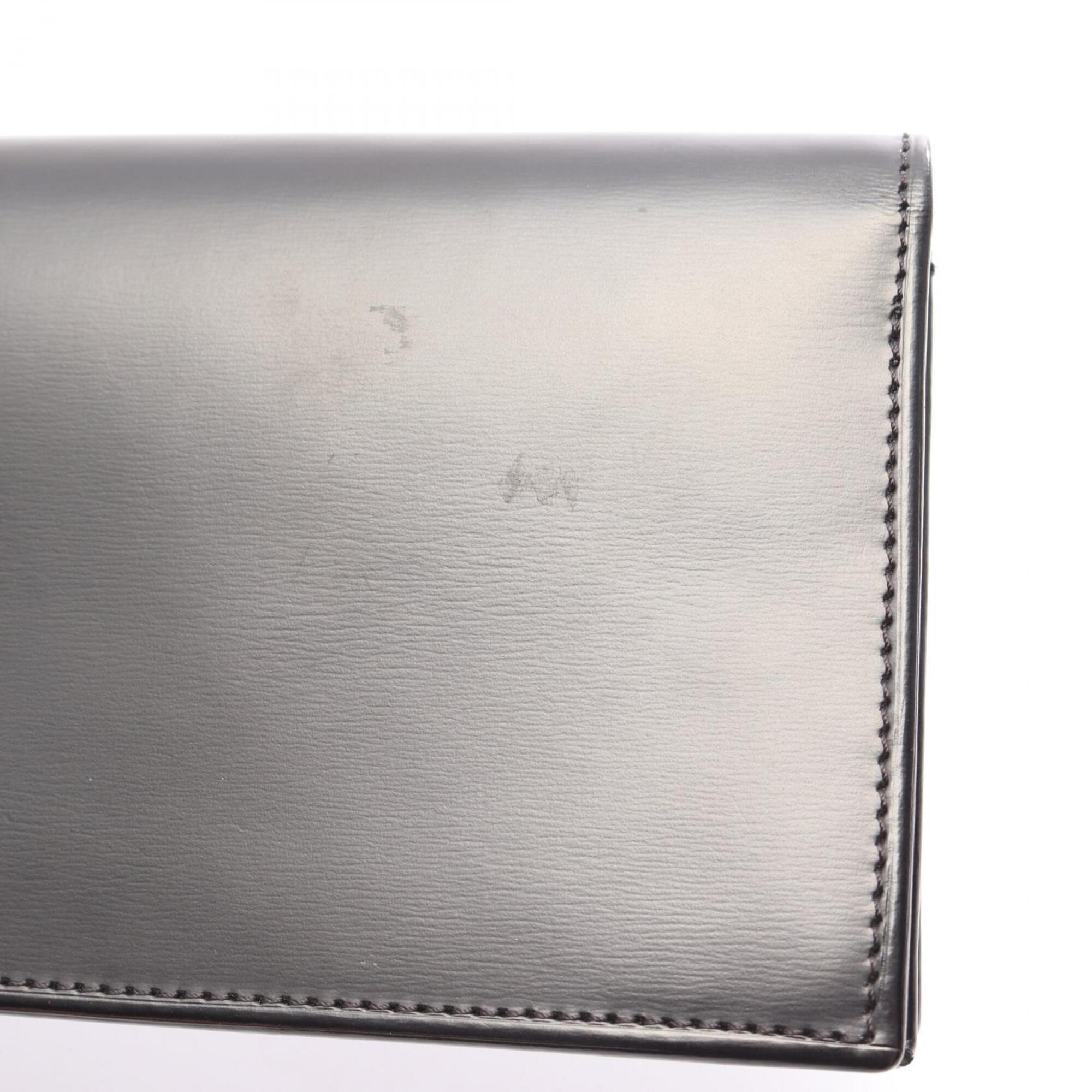 Cartier Black Leather Long Wallet (Bi-Fold) (Pre-Owned)