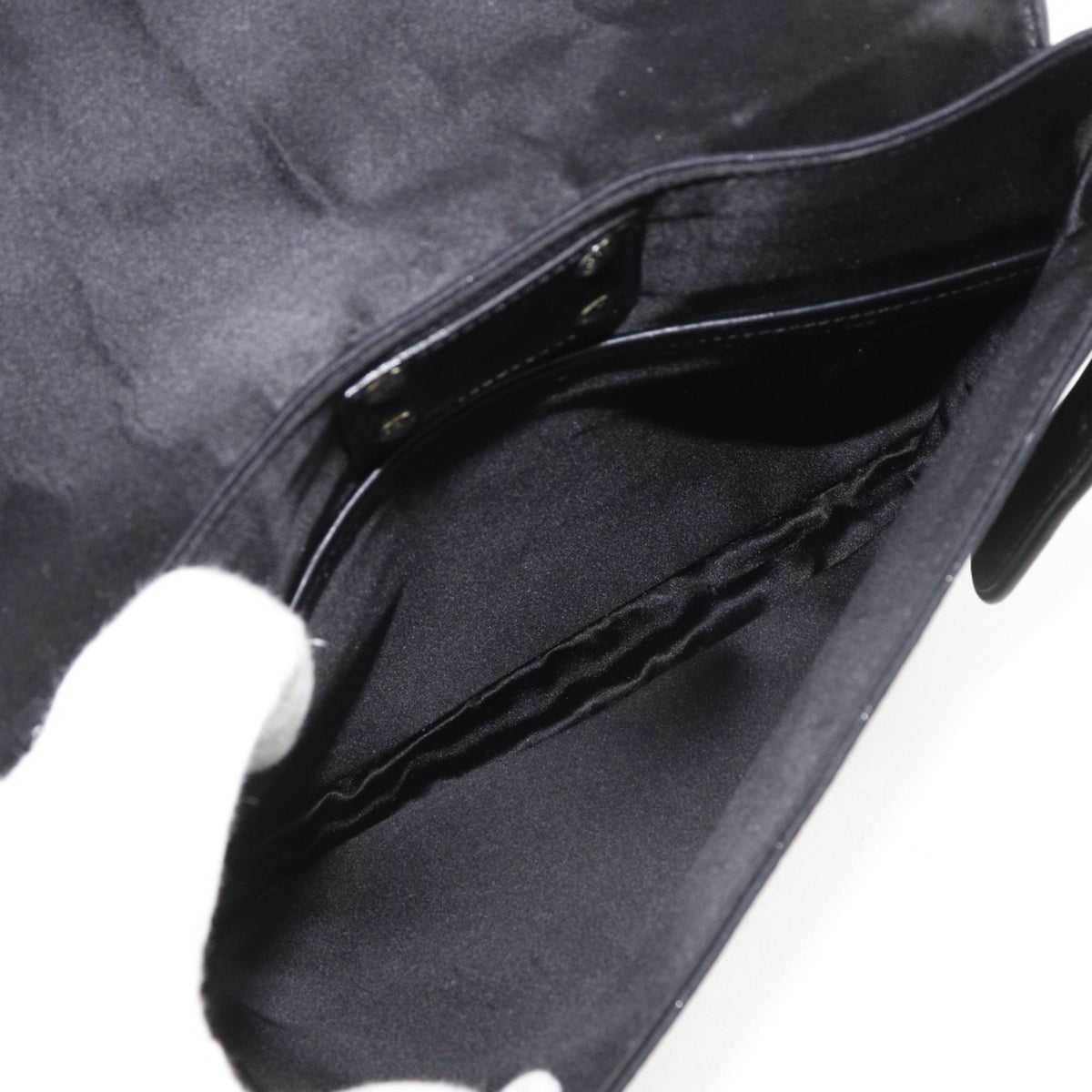 Louis Vuitton Black Monogram Satin Monogram Vernis Leather Shoulder Bag (Pre-Owned)