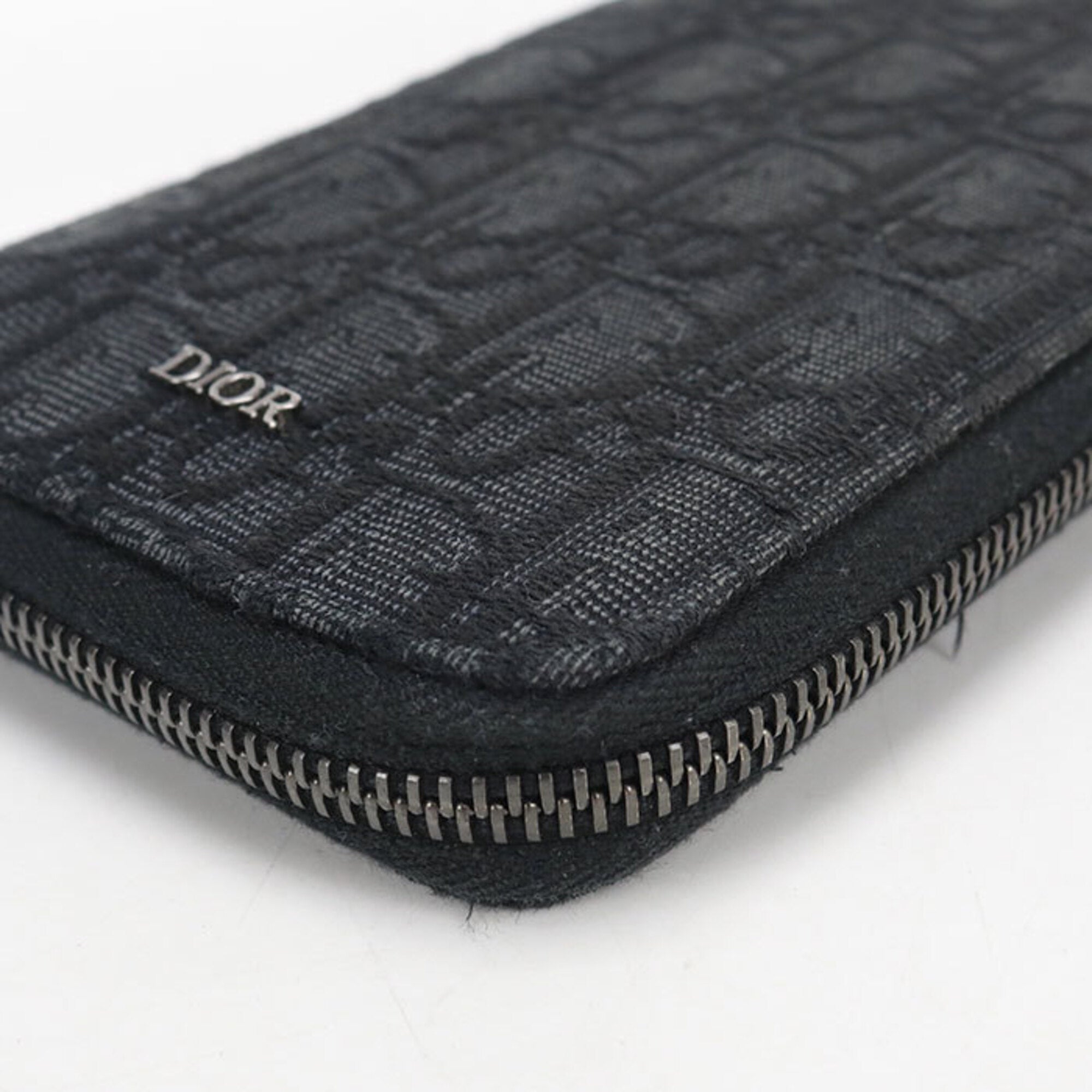 Christian Dior Black Jacquard Long Wallet (Bi-Fold) (Pre-Owned)
