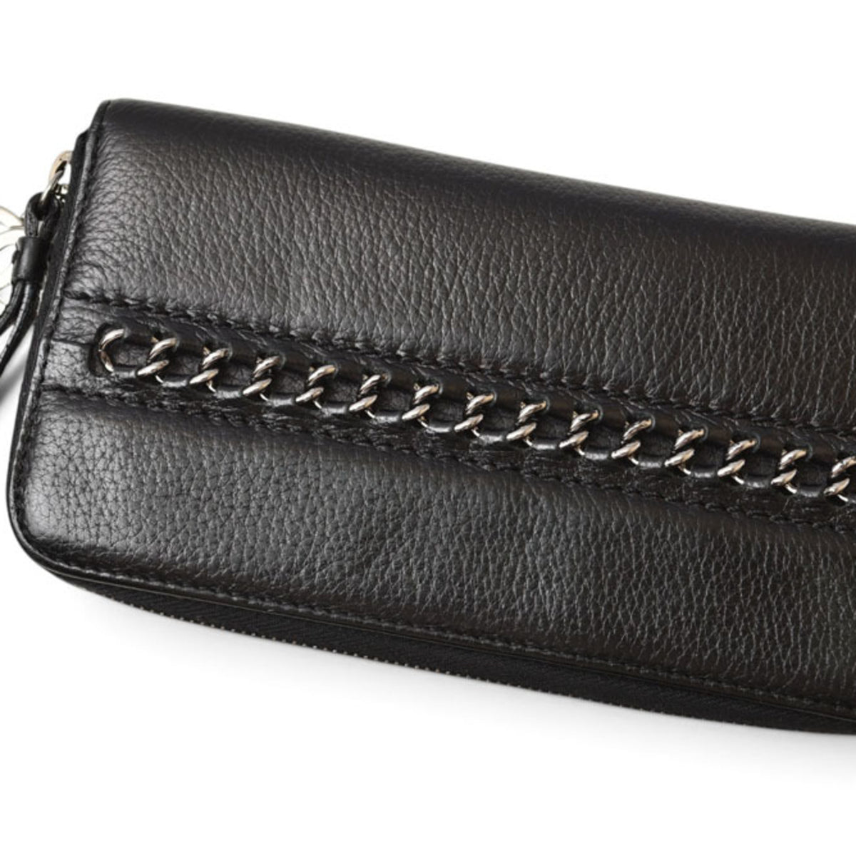 Chanel Black Leather Long Wallet (Bi-Fold) (Pre-Owned)
