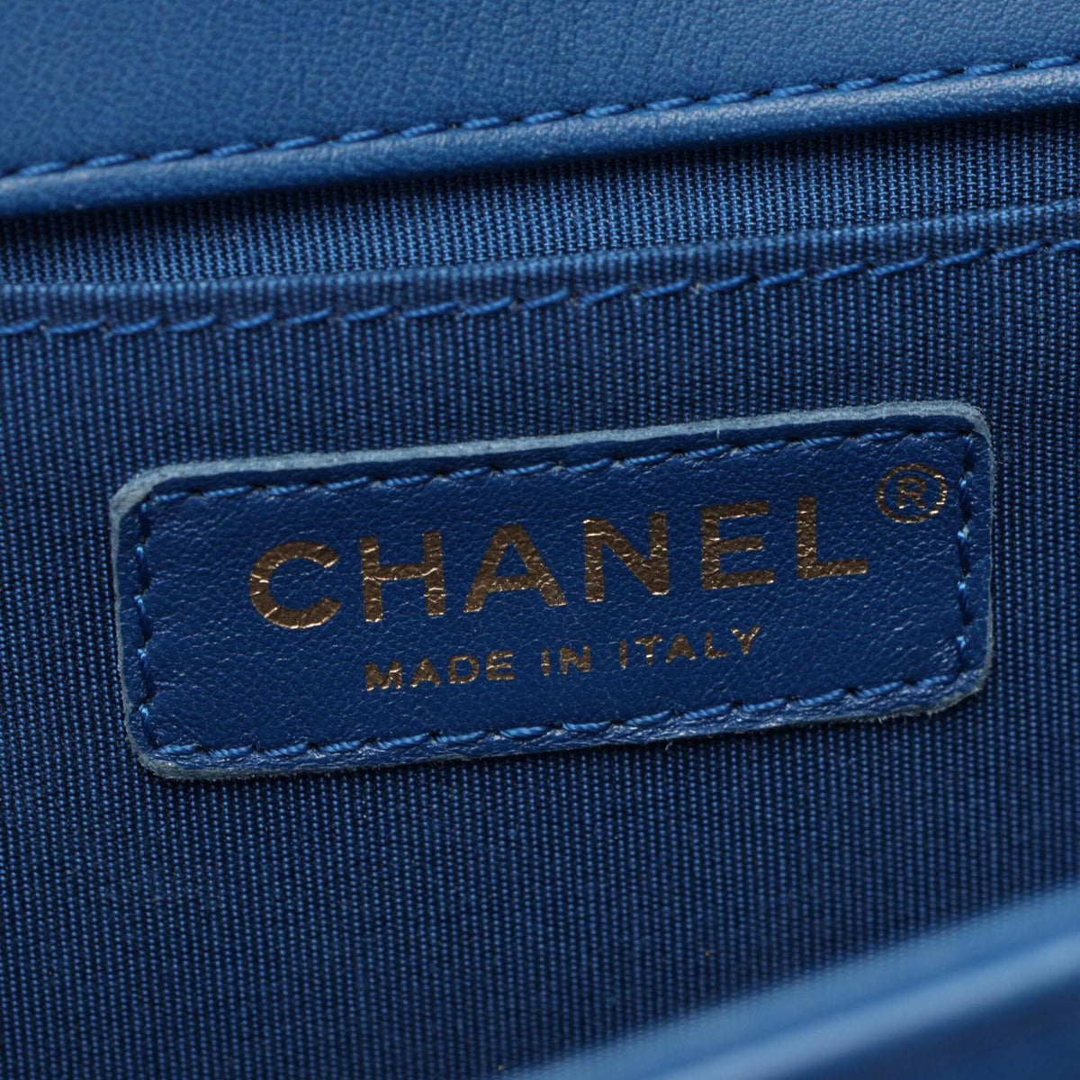 Chanel Blue Leather Handbag Shoulder Bag (Pre-Owned)