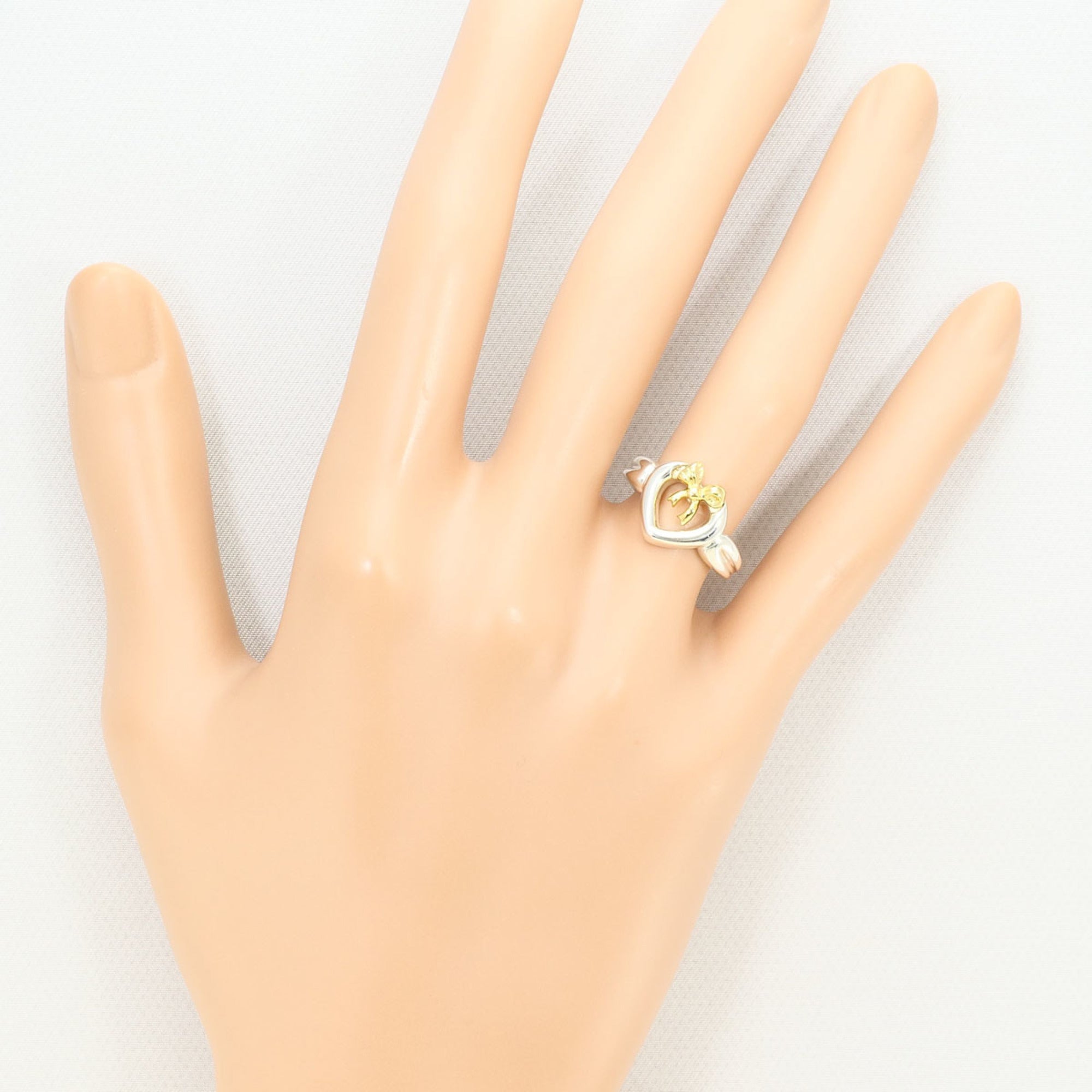 Tiffany Heart Yellow Gold (18K) Silver 925 Band Ring (Pre-Owned)