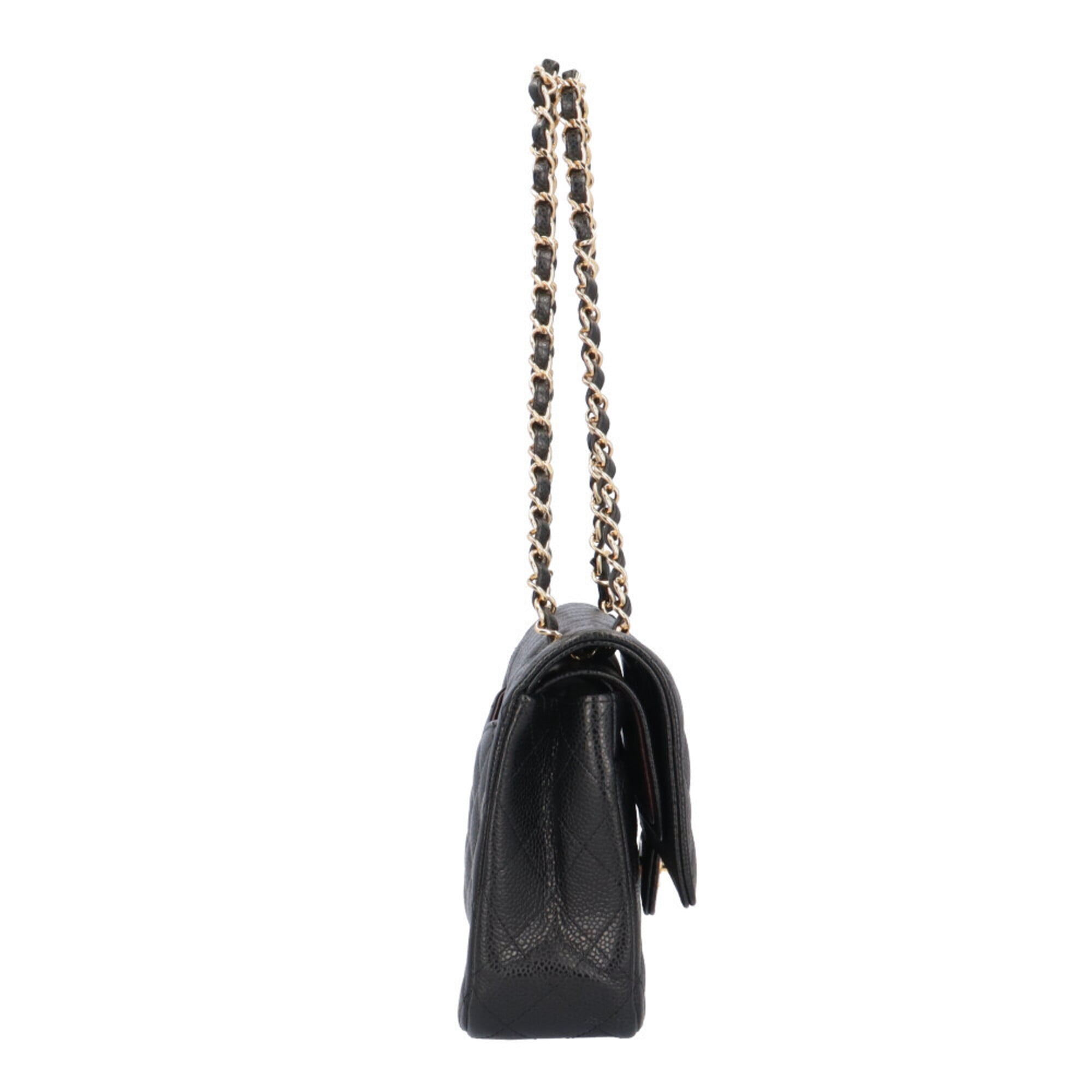 Chanel Black Grained Calfskin Shoulder Bag (Pre-Owned)