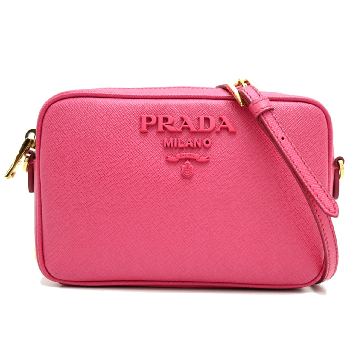 Prada Pink Leather Shoulder Bag (Pre-Owned)